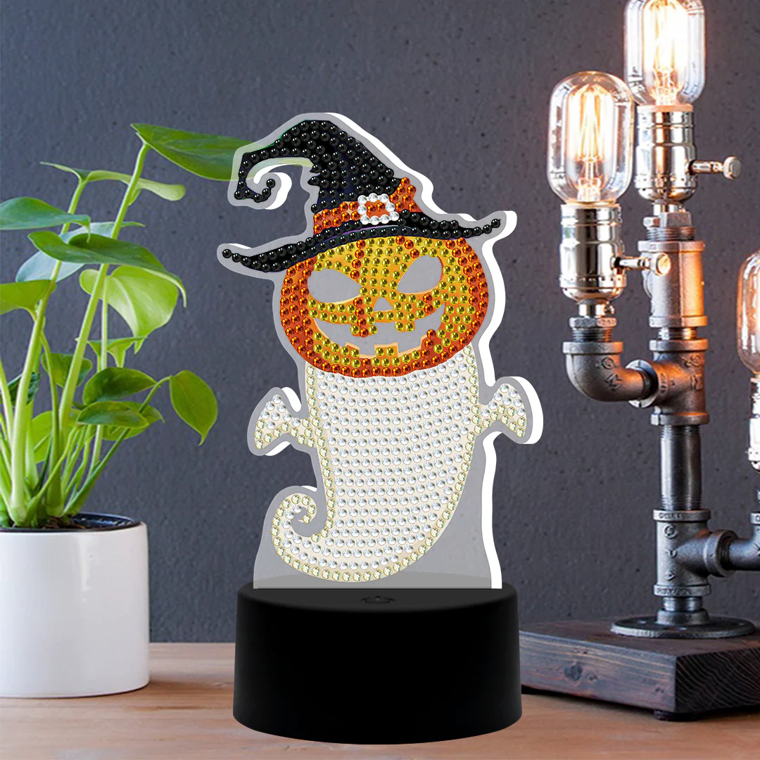 Diamond Painting Staande Lampje – Spook Halloween Diamond Painting Staande Lampje – Spook Halloween