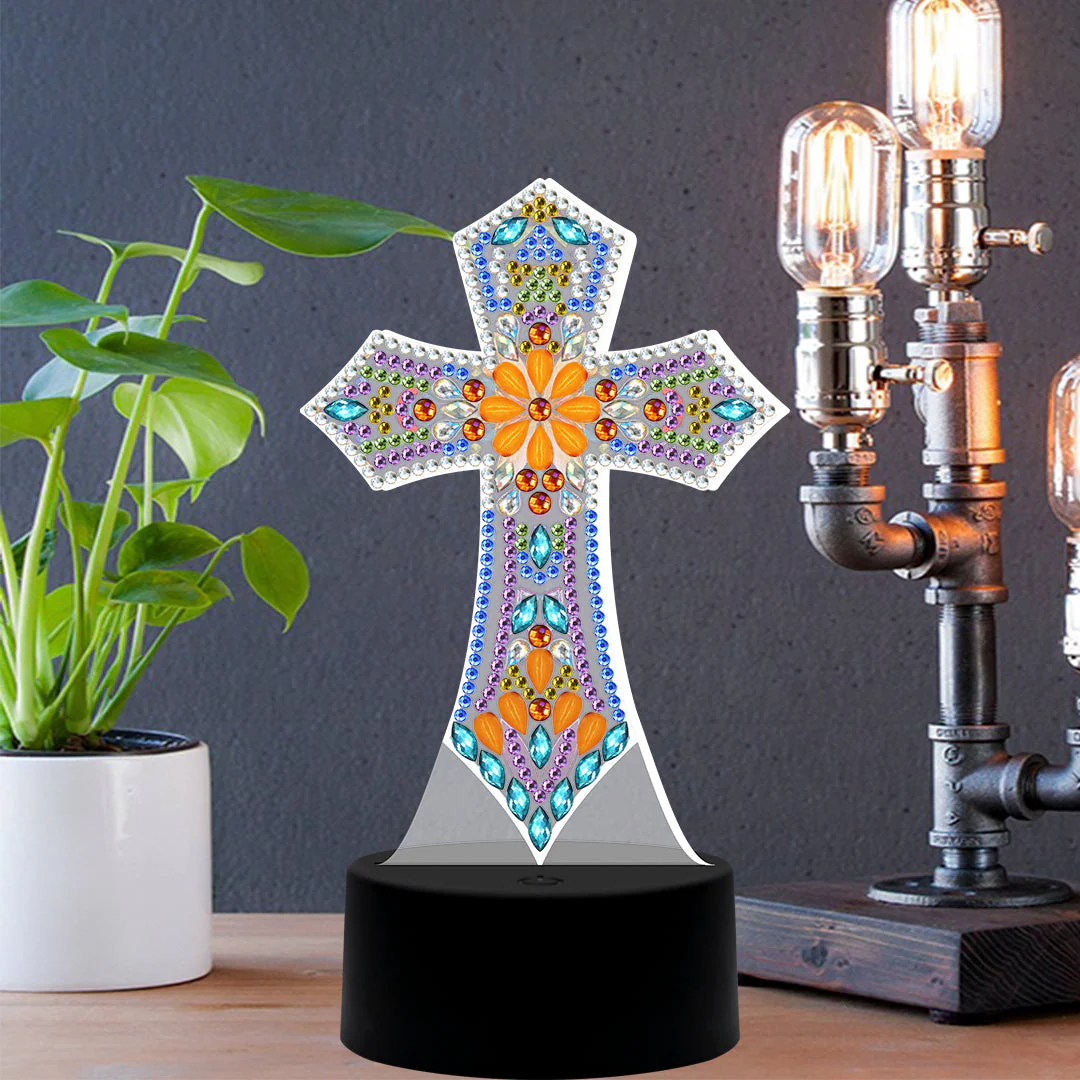Diamond Painting Staande Lampje – Kruis Diamond Painting Staande Lampje – Kruis