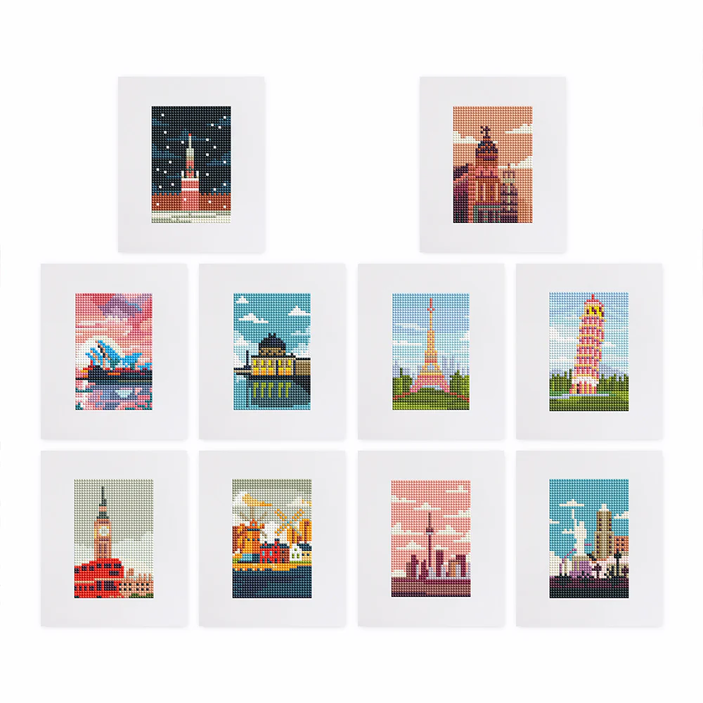 10 Mini Diamond Paintings – Beroemde Gebouwen