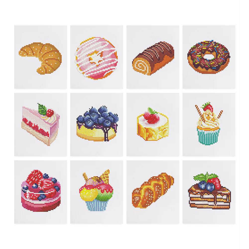 12 Mini Diamond Paintings – Gebak
