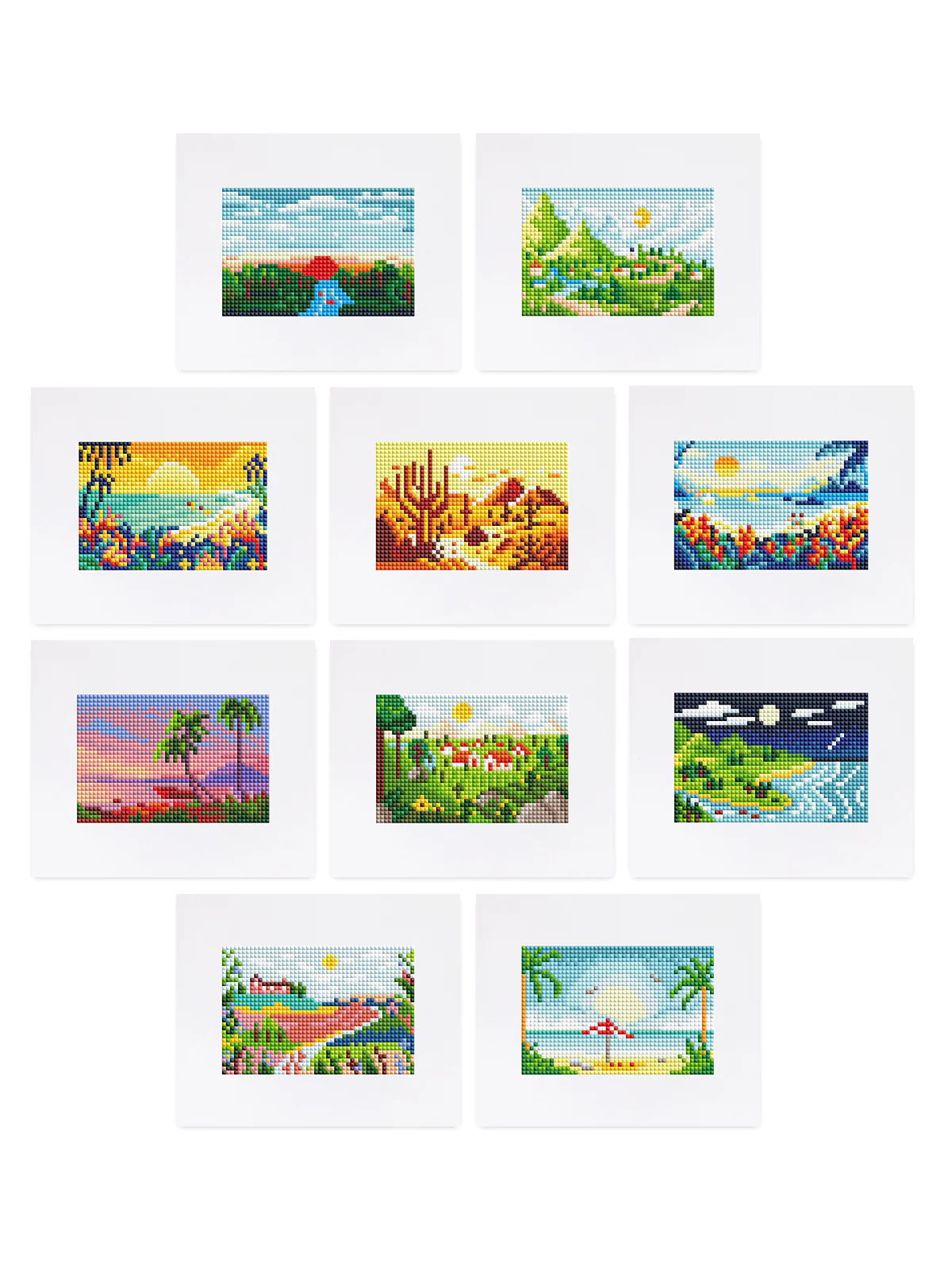 10 Mini Diamond Paintings – Landschappen