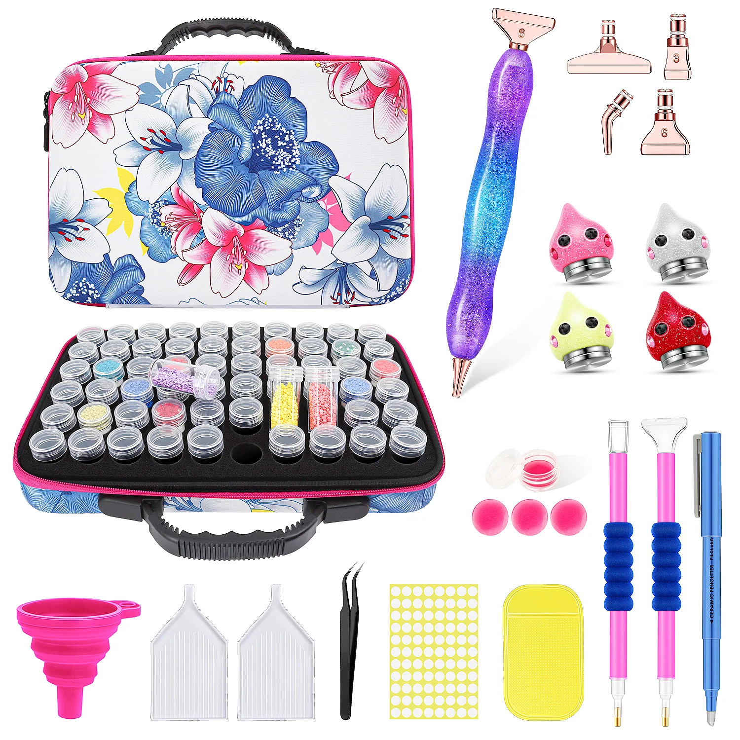Bloemen Opbergkoffer met Accessoires