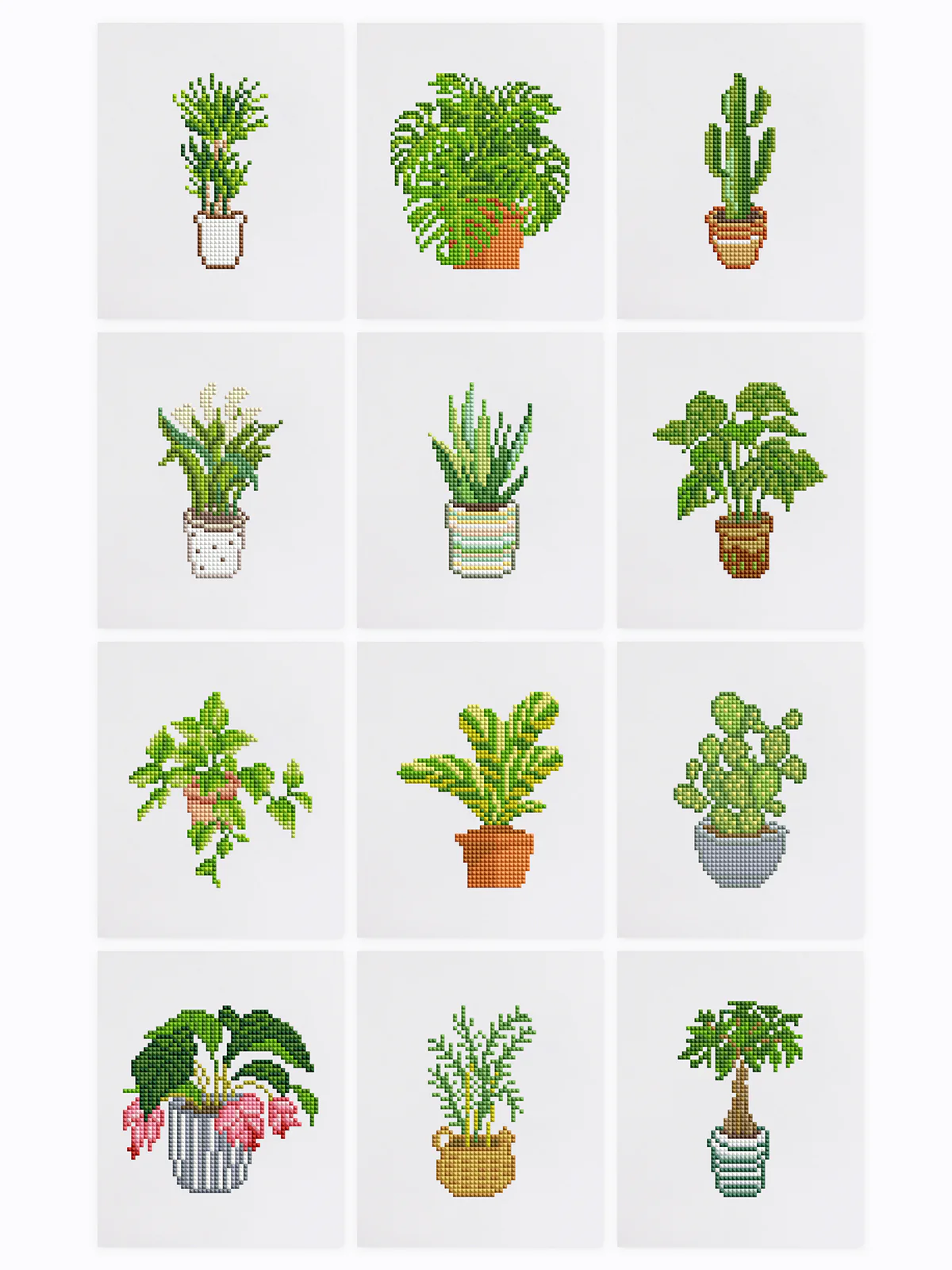 12 Mini Diamond Paintings – Planten