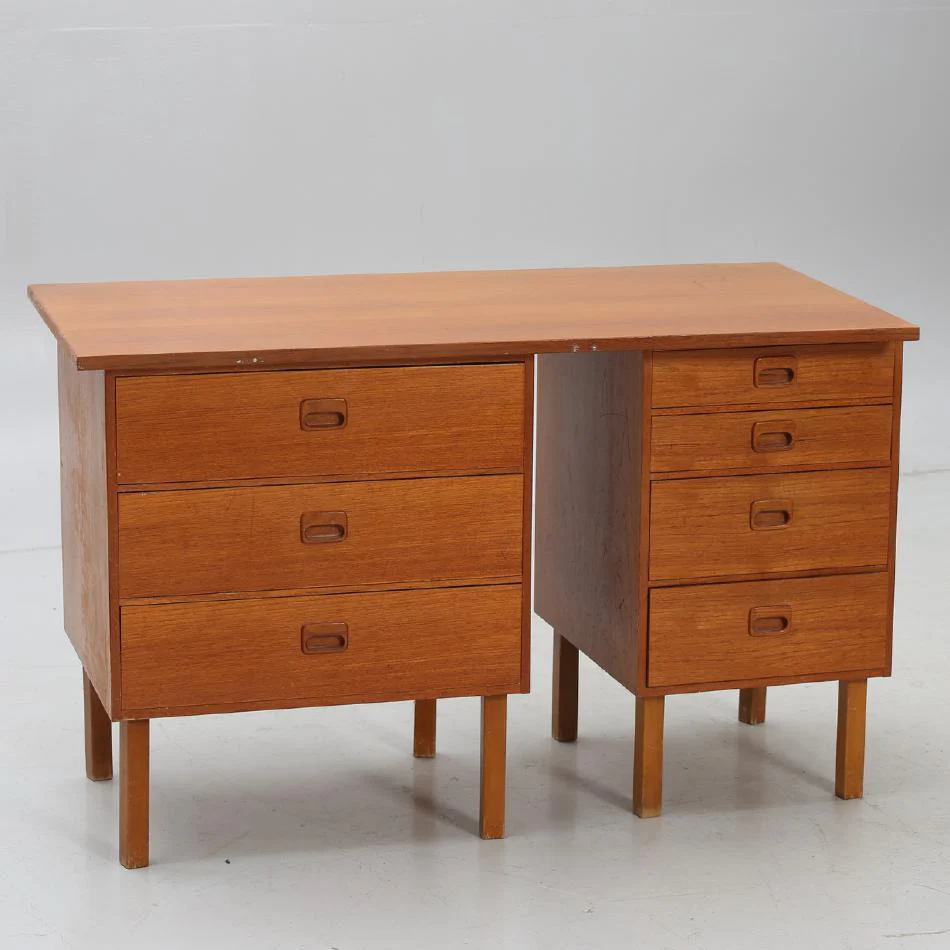 Vintage teak bureau .Zweden jaren 60 (22568)