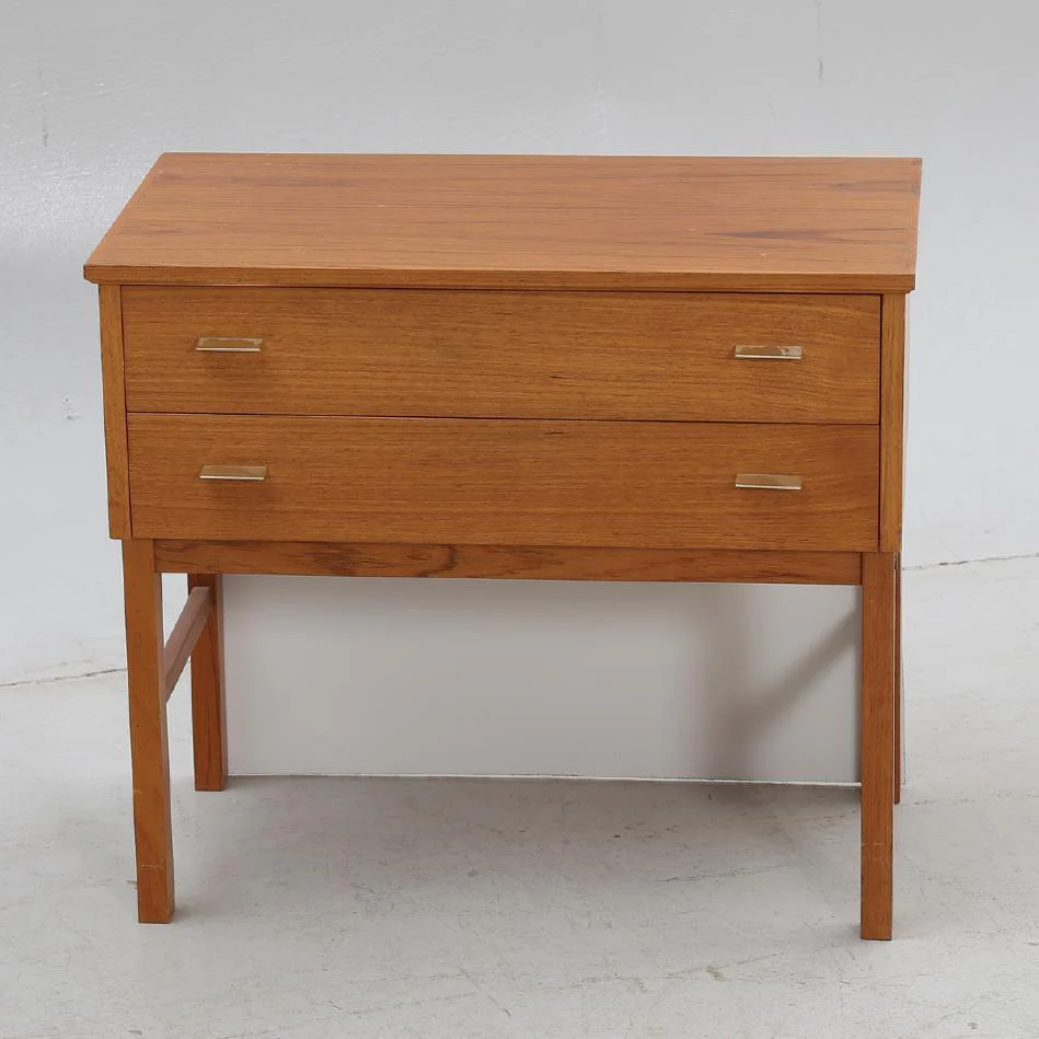 Vintage teak halkastje Zweden 1960 (#22561)