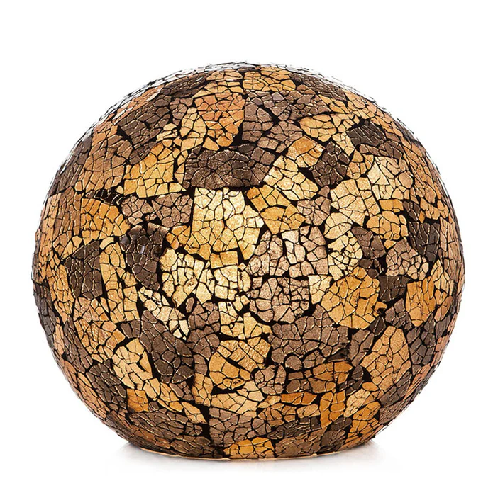 Glas zwart/goud – Staande bol