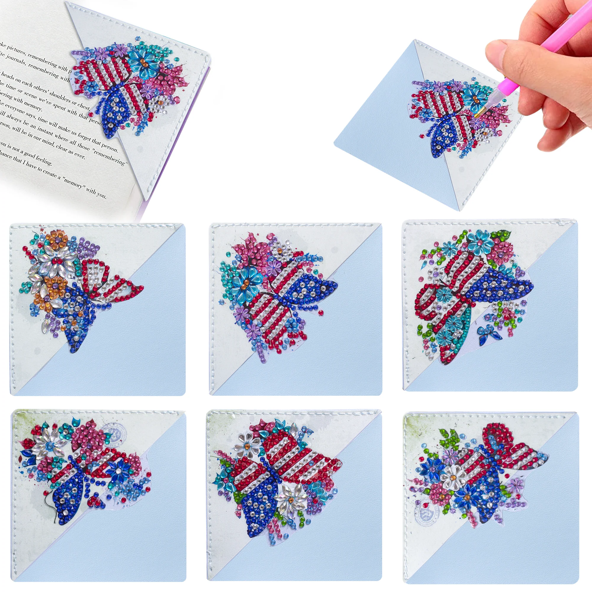 Diamond Painting Hoek Boekenleggers – Amerikaanse Vlinders