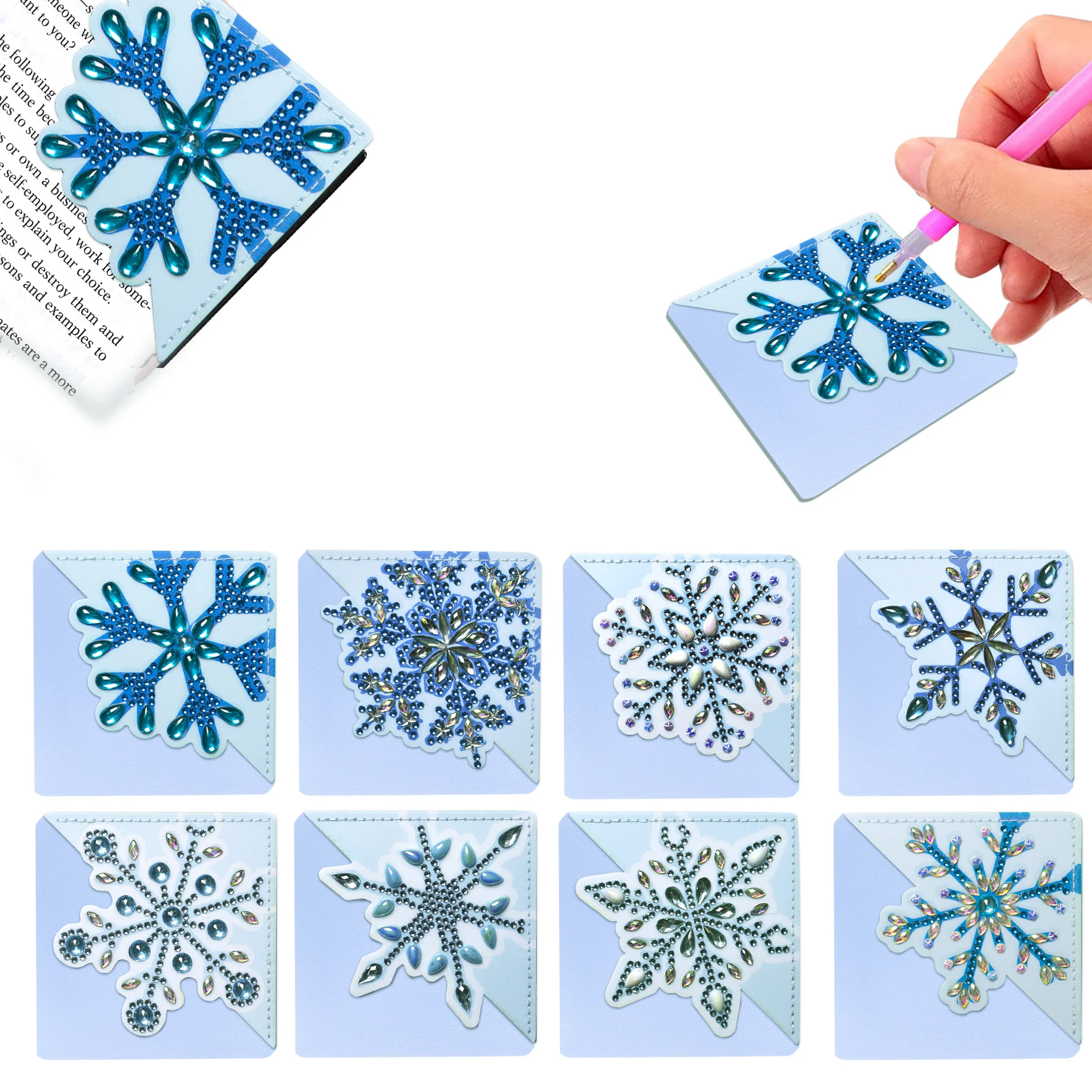 Diamond Painting Hoek Boekenleggers – Sneeuwvlokken Diamond Painting Hoek Boekenleggers – Sneeuwvlokken