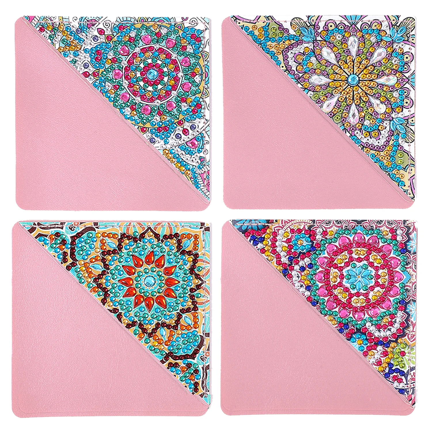Diamond Painting Hoek Boekenleggers – Mandala – 4 stuks Diamond Painting Hoek Boekenleggers – Mandala – 4 stuks