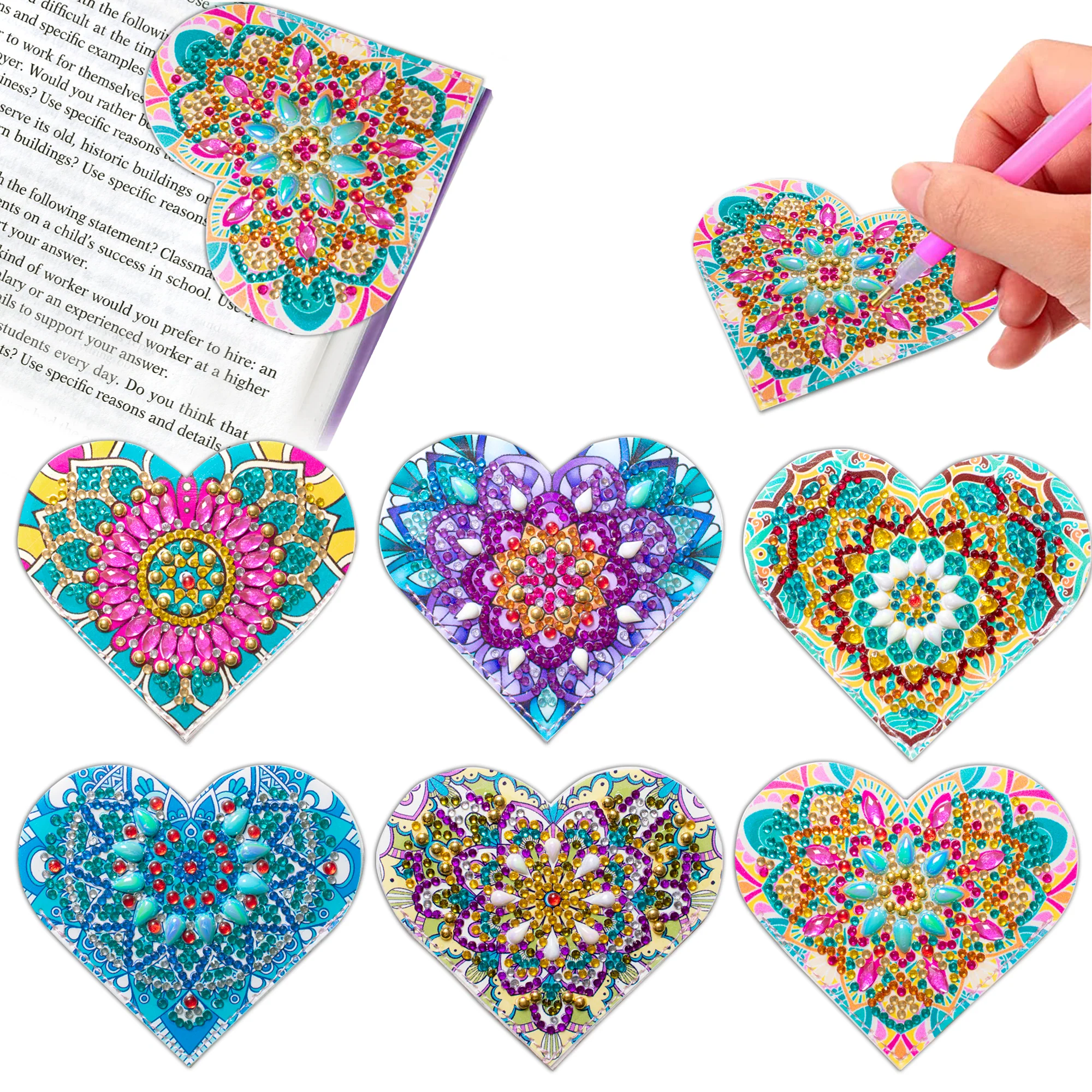 Diamond Painting Hoek Boekenleggers – Harten Diamond Painting Hoek Boekenleggers – Harten