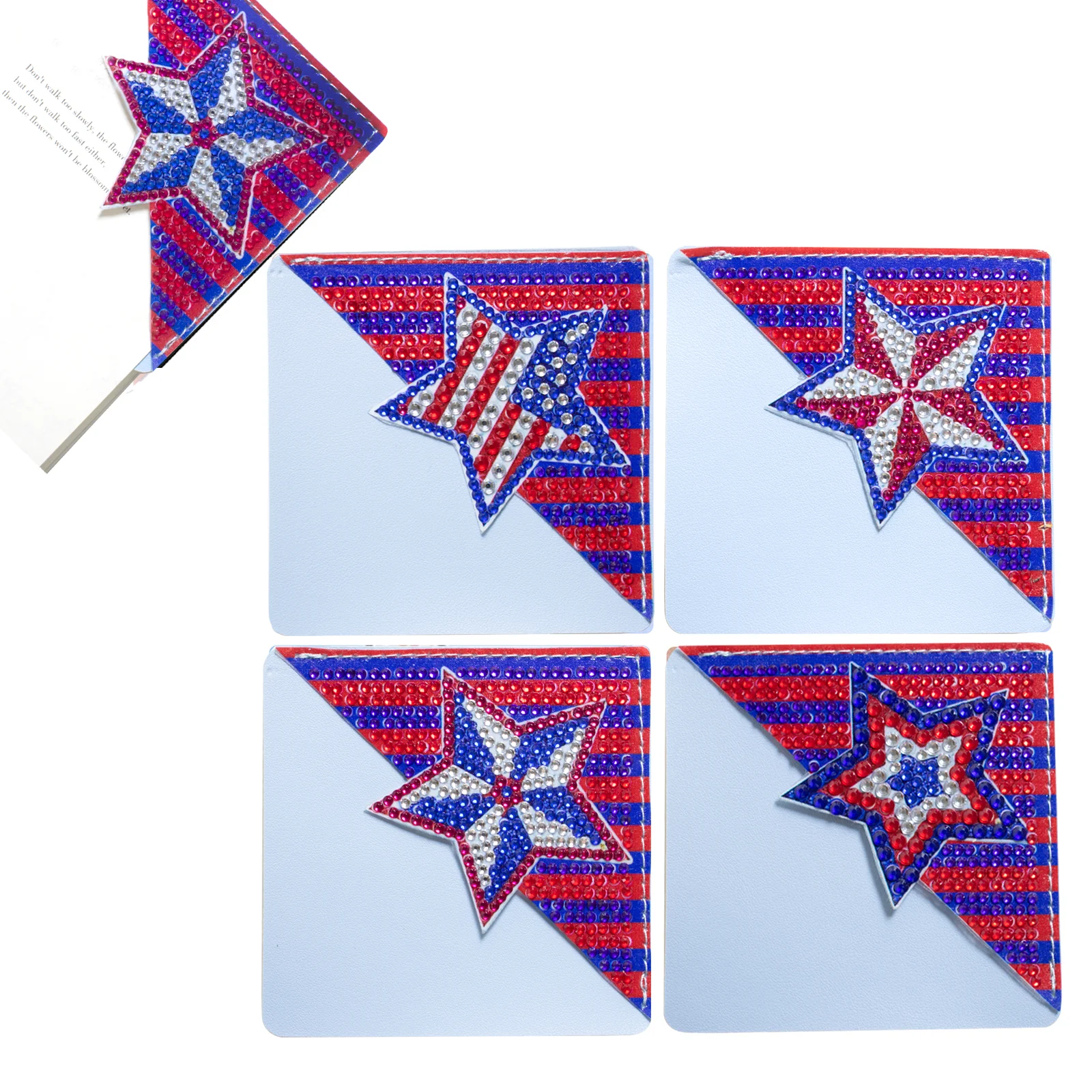 Diamond Painting Hoek Boekenleggers – Sterren – 4 stuks Diamond Painting Hoek Boekenleggers – Sterren – 4 stuks