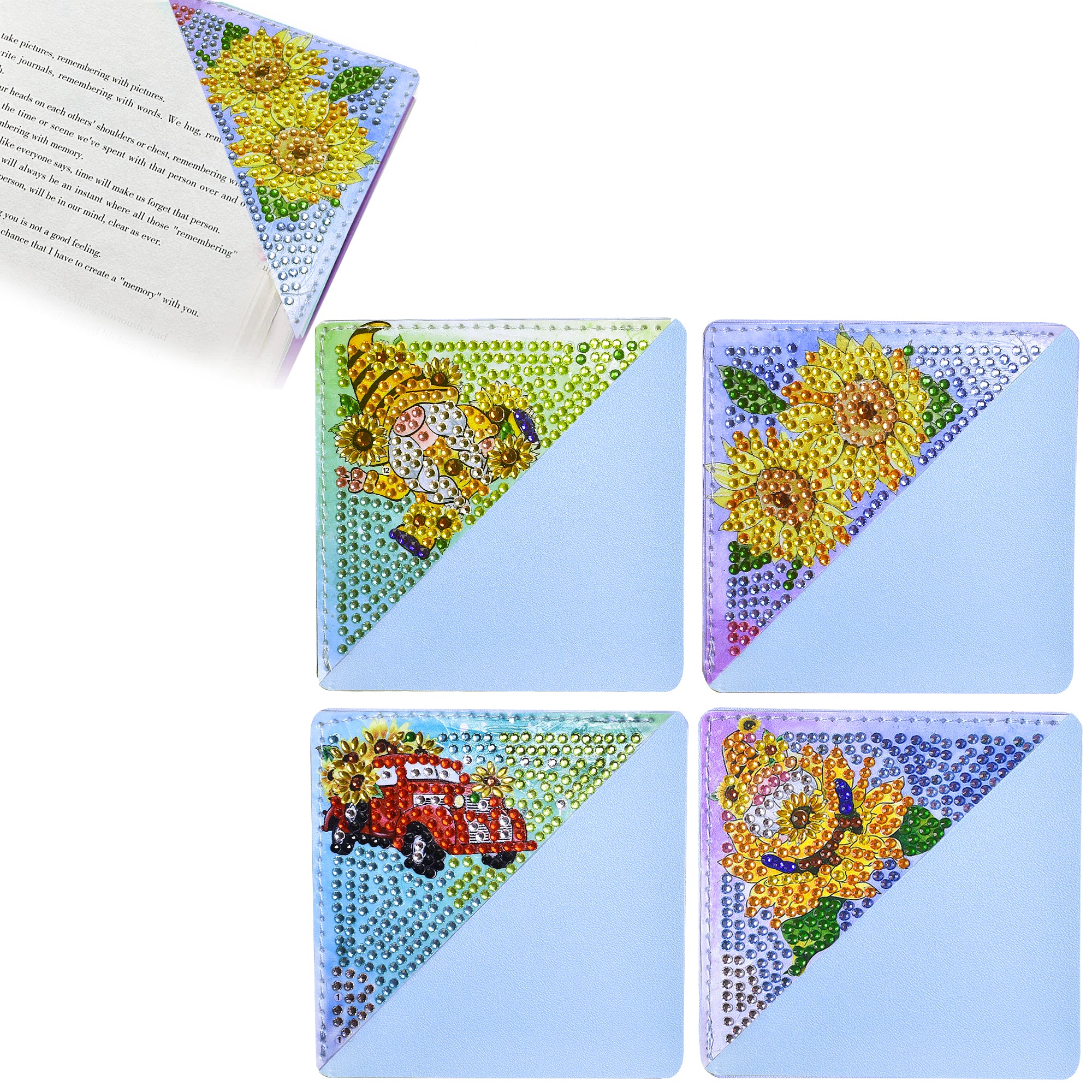Diamond Painting Hoek Boekenleggers – Kabouter – 4 stuks Diamond Painting Hoek Boekenleggers – Kabouter – 4 stuks