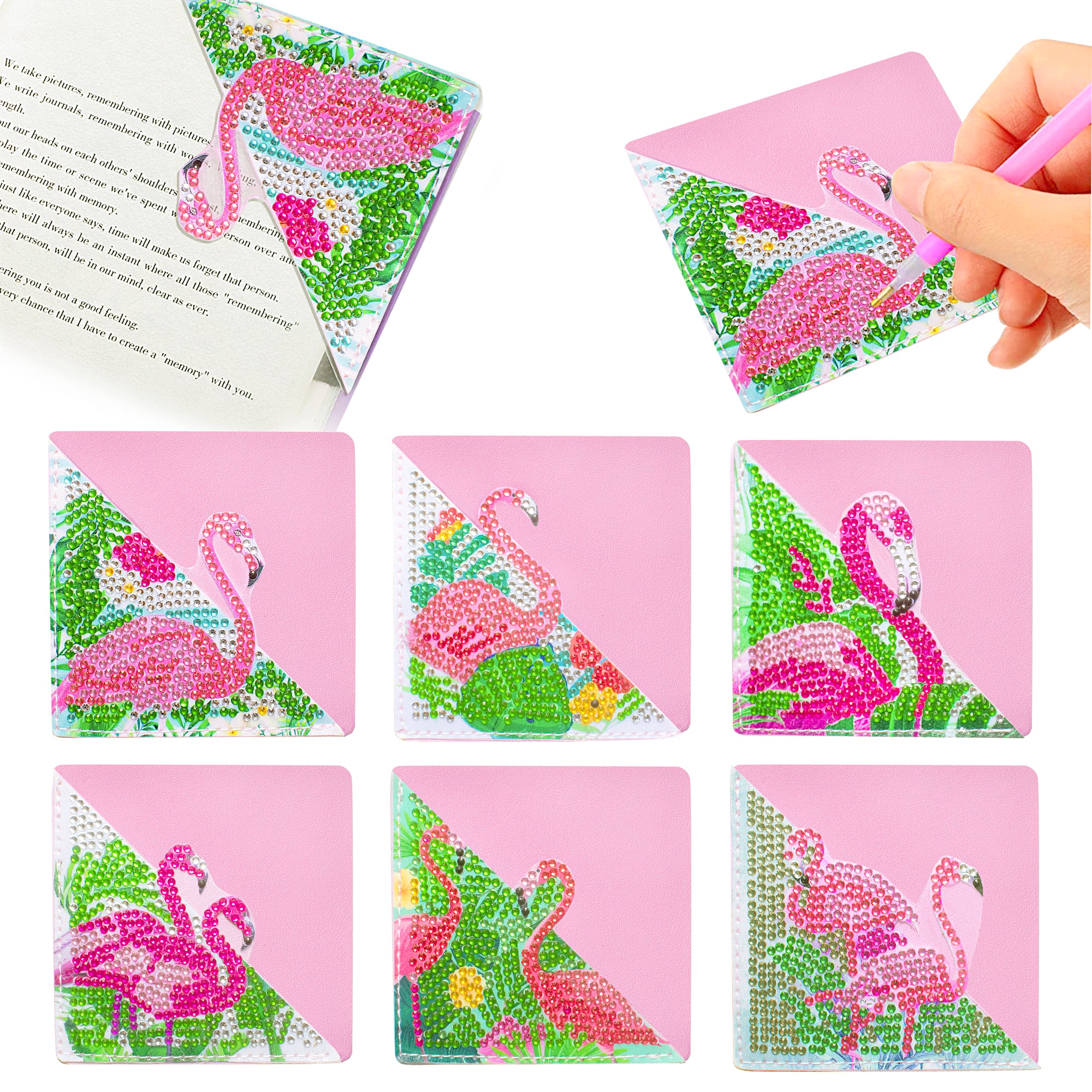 Diamond Painting Hoek Boekenleggers – Flamingo’s Diamond Painting Hoek Boekenleggers – Flamingo’s