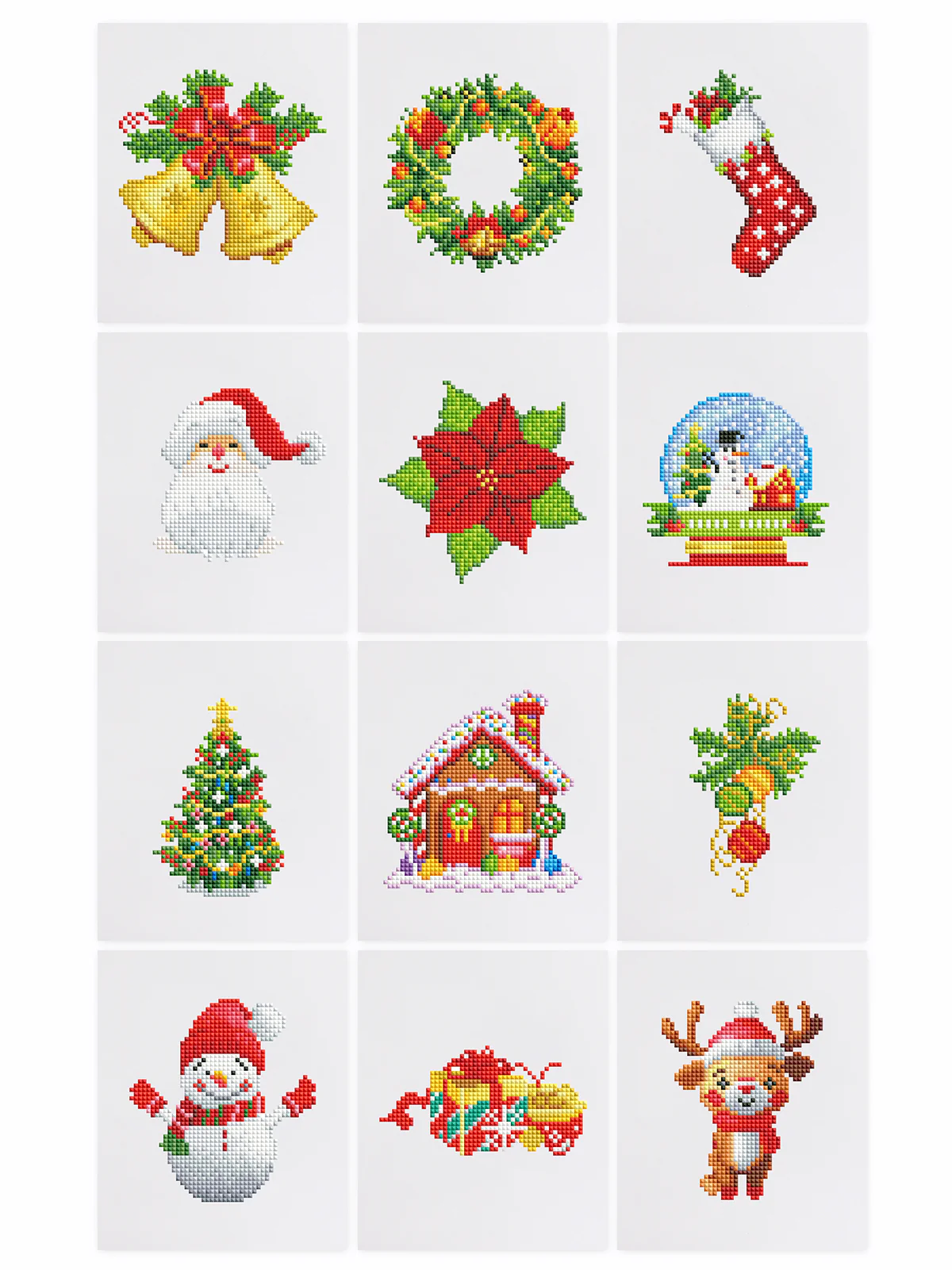 12 Mini Diamond Paintings – Kerstmis