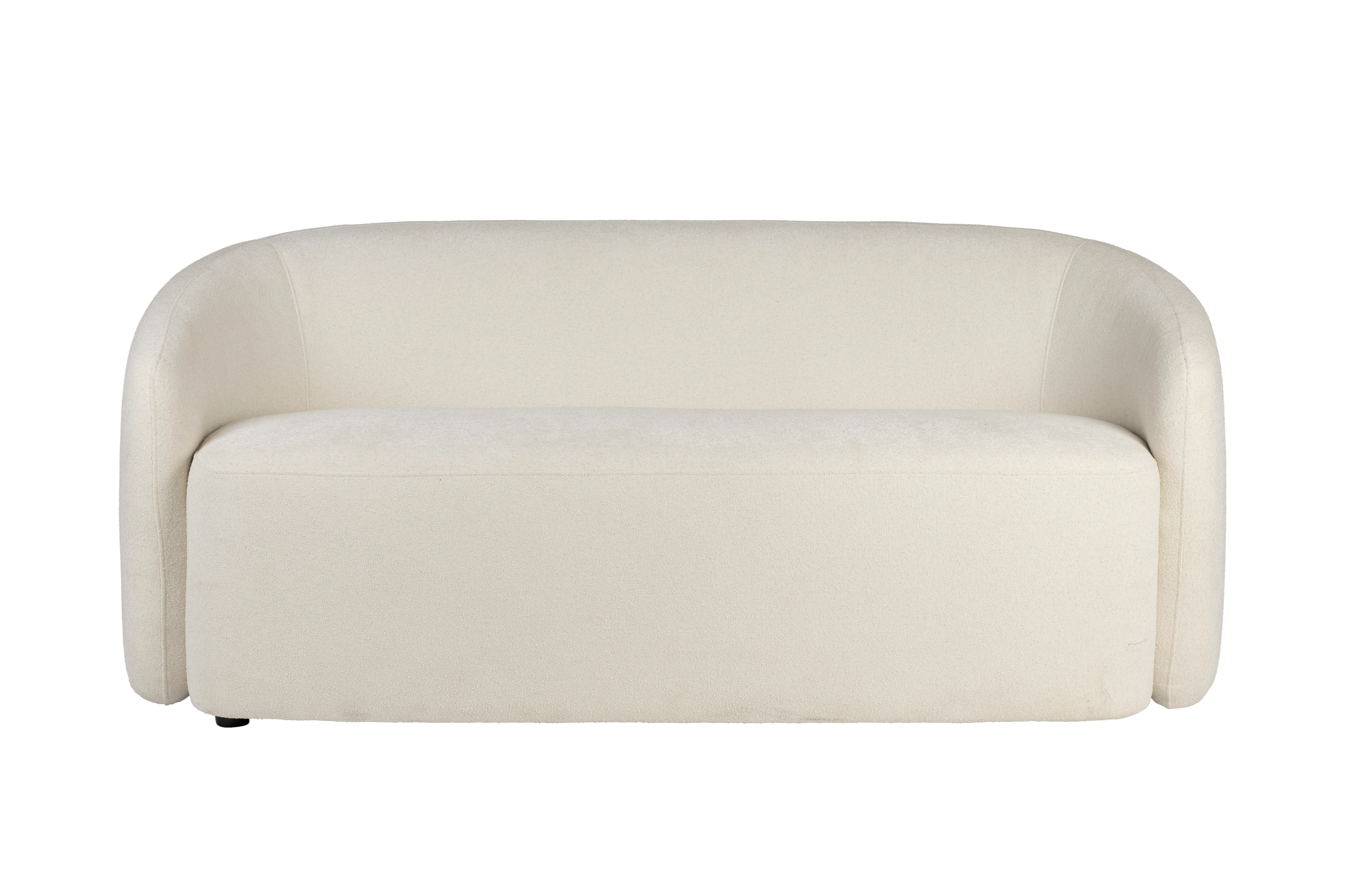 Fauteuil 2-Zitsbanken Sofa Len Polyester, Pine hout Wit 87×181 cm