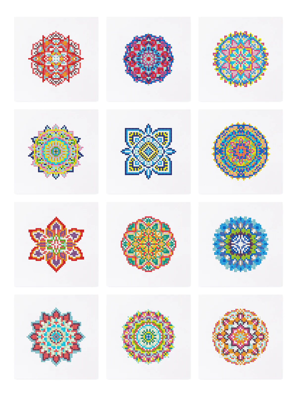 12 Mini Diamond Paintings – Mandala