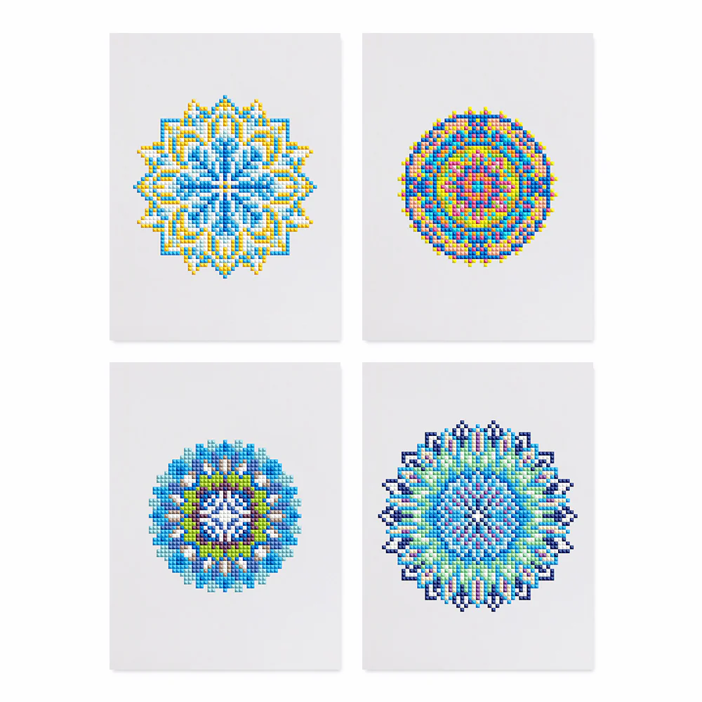 4 Mini Diamond Paintings – Mandala 4 Mini Diamond Paintings – Mandala