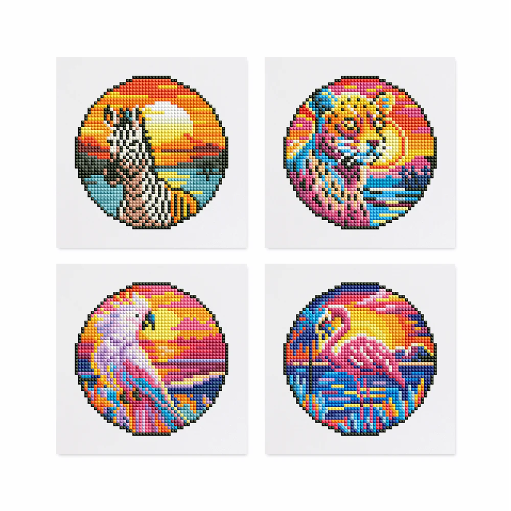 4 Mini Diamond Paintings – Dieren