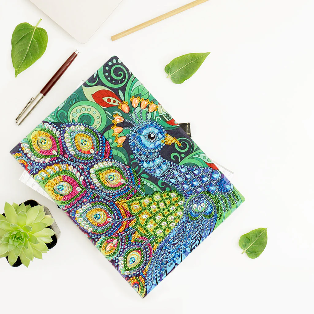 Diamond Painting Notitieboek – Pauw