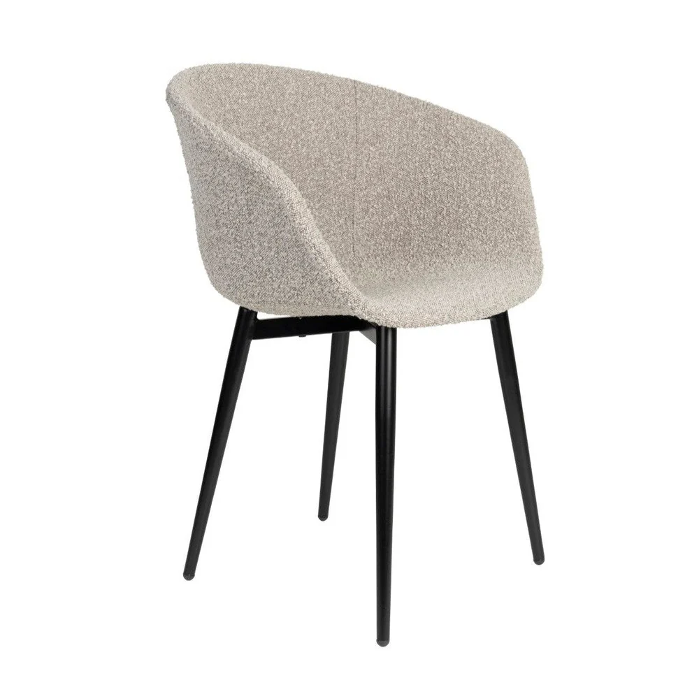 Eetkamerstoel Charly Polyester Grijs 52.5×63 cm