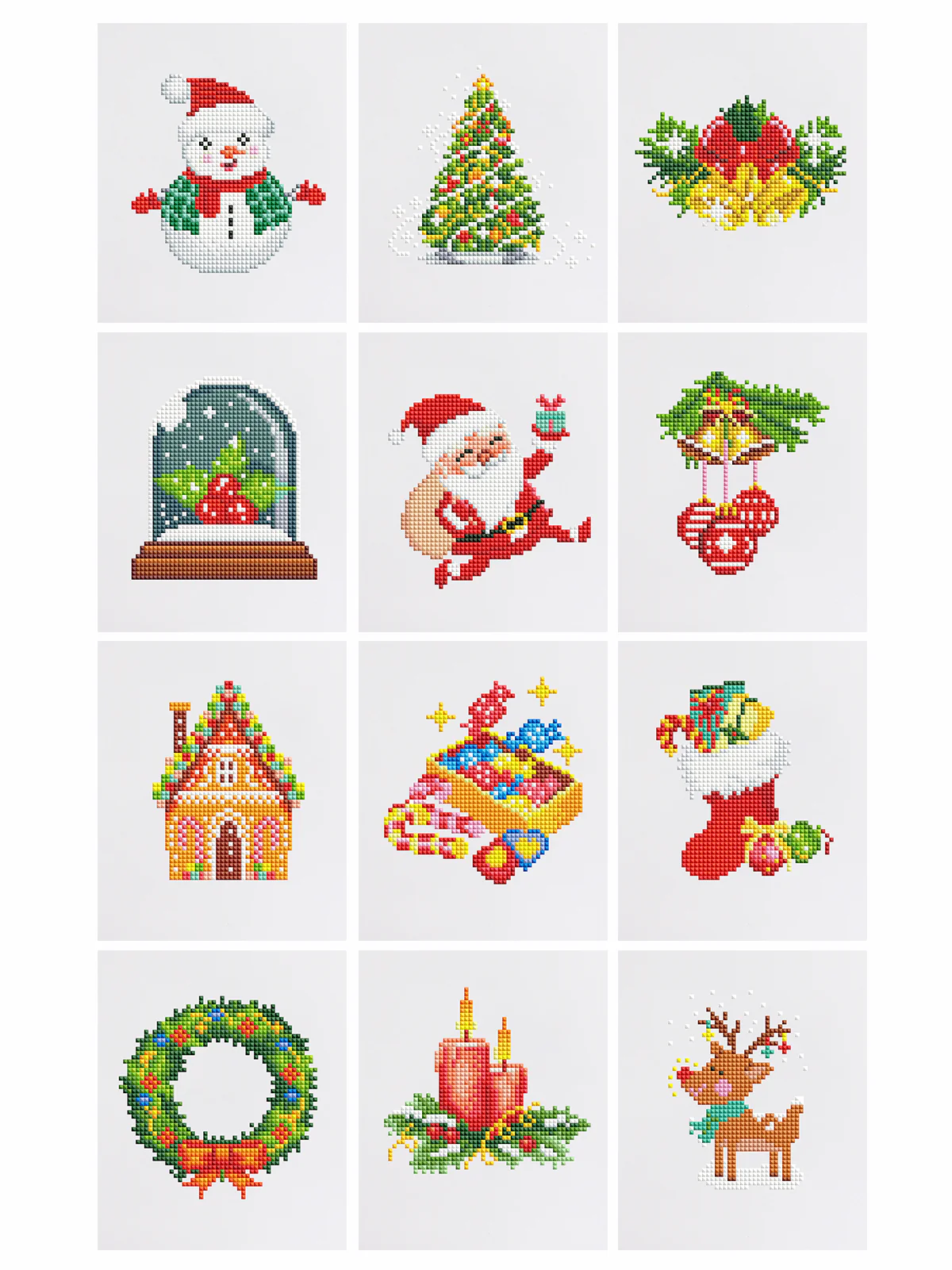 12 Mini Diamond Paintings – Kerst