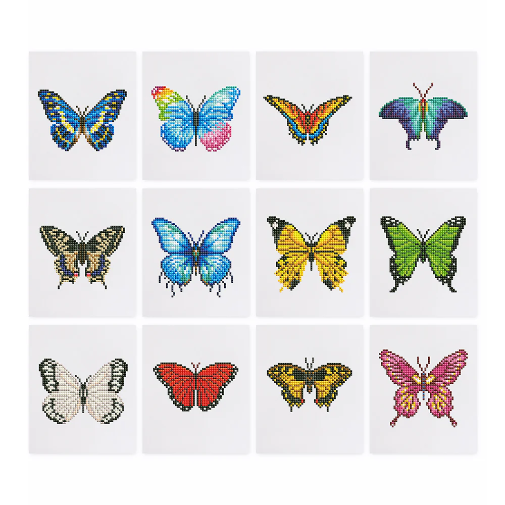 12 Mini Diamond Paintings – Vlinders