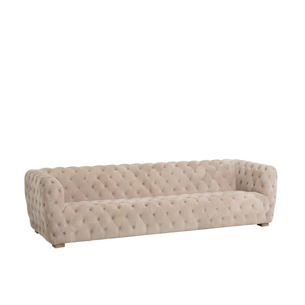 3-zitsbank Beige Leer 88×241 cm