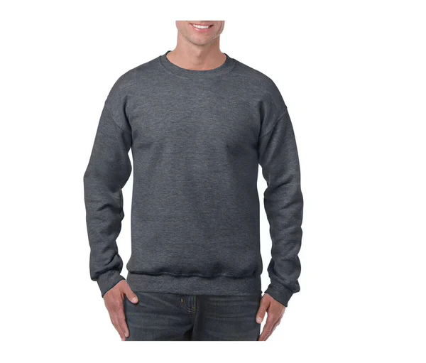 Sweater – Donkergrijs gemeleerd – volwassenen – (ontwerp naar keuze)