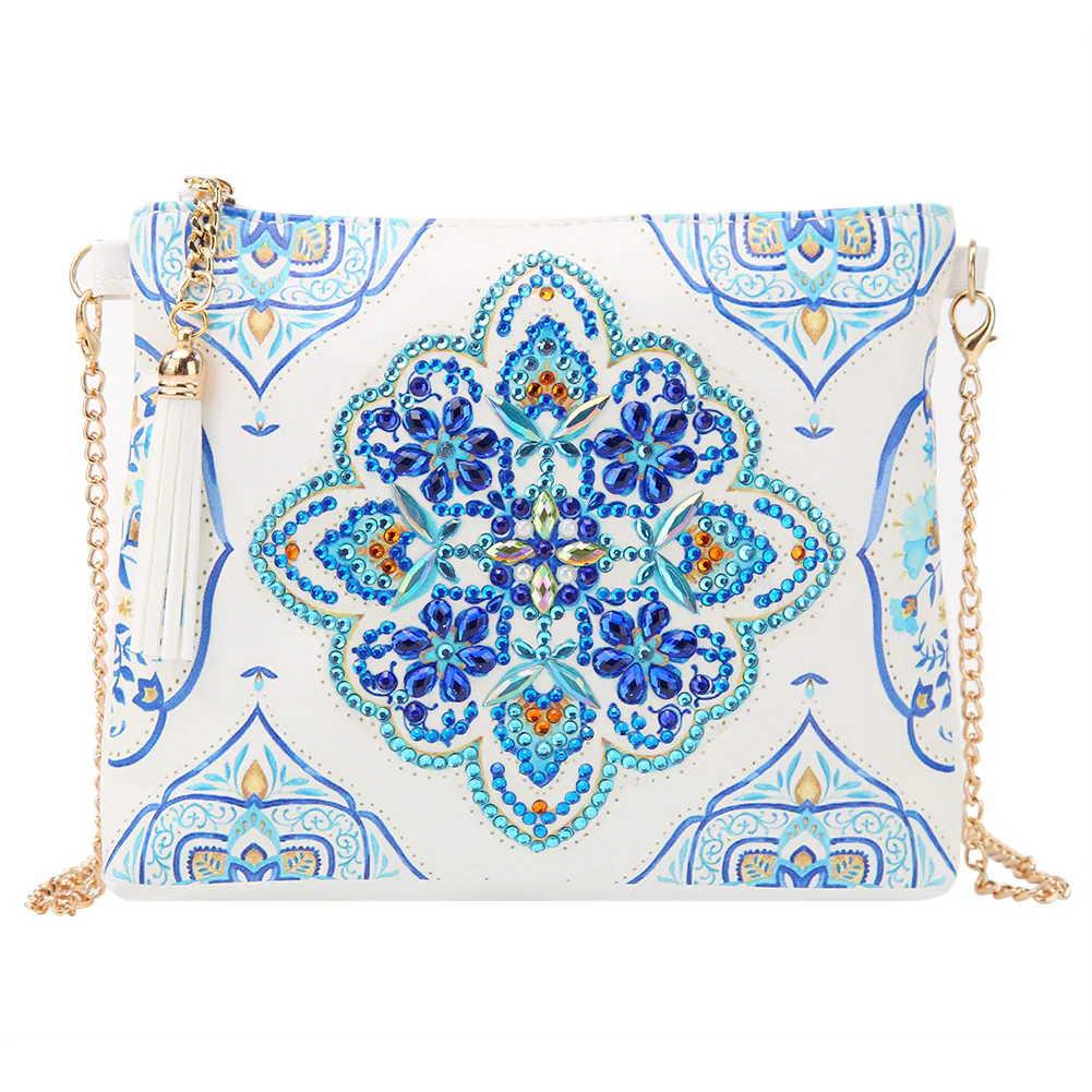 Diamond Painting Handtas – Blauwe Mandala