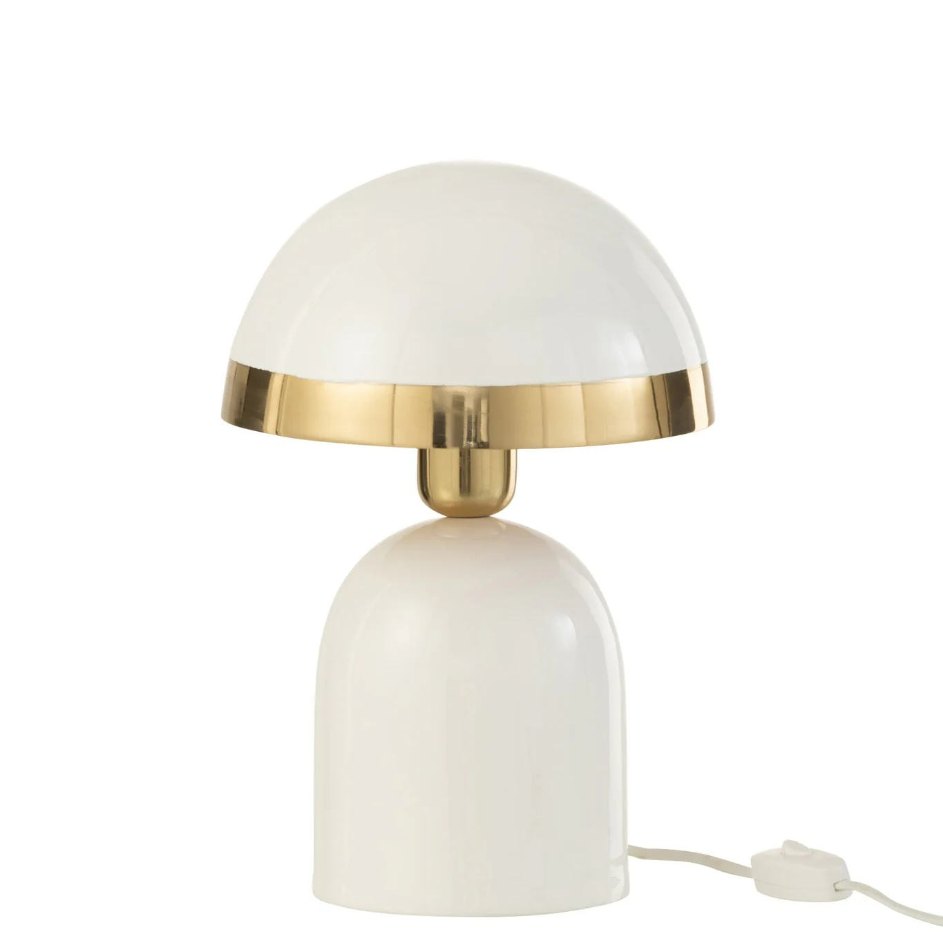 Lamp – Goud Boord – Metaal – Blinkend Wit