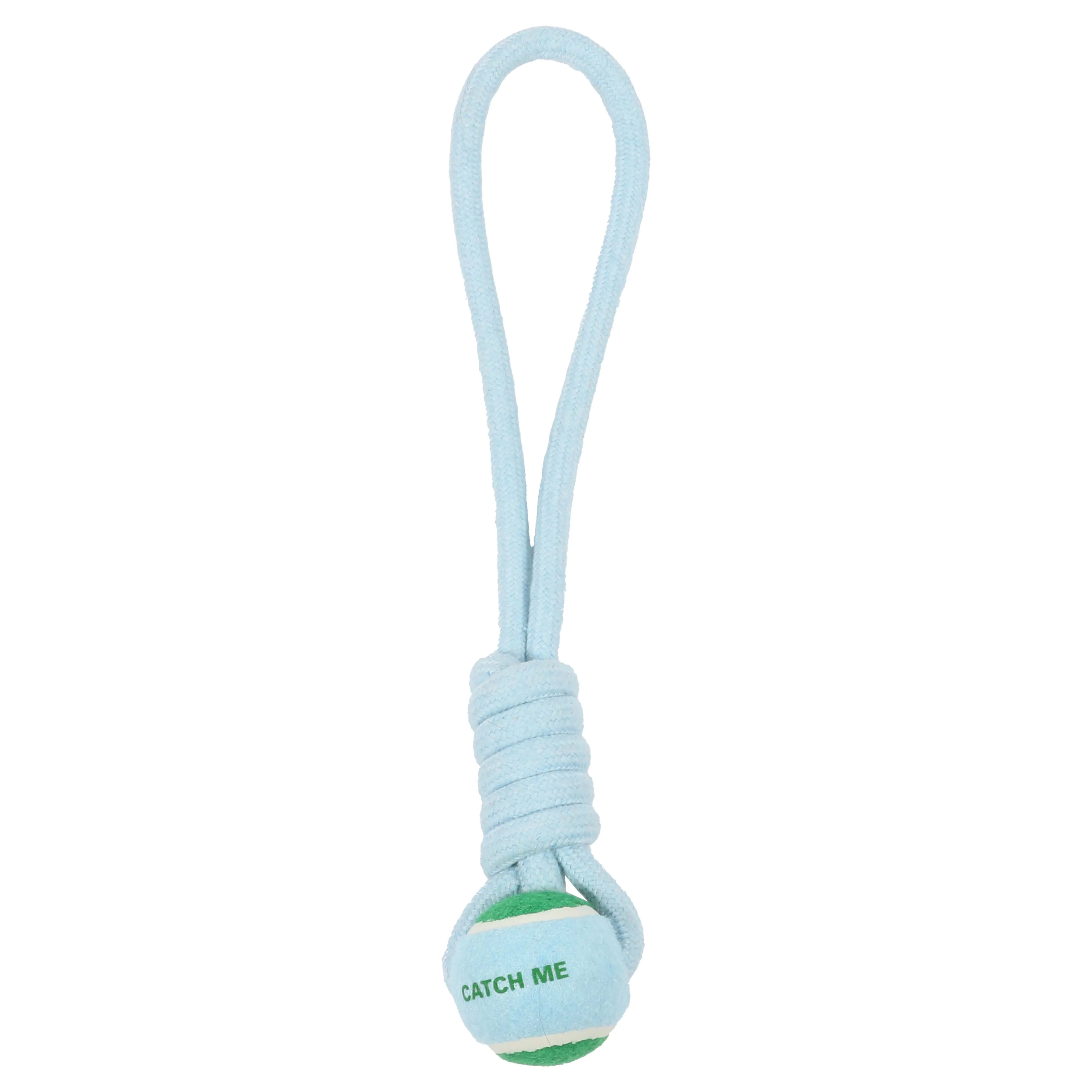 Coockoo Bal met touwlus CATCH ME Blauw/groen