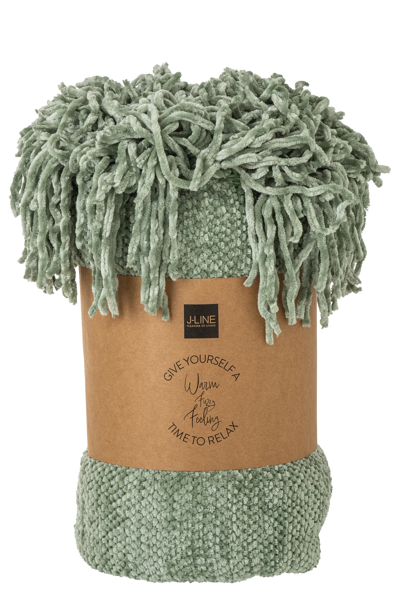 Deken – Chenille – Polyester – Mosgroen – 130x170cm