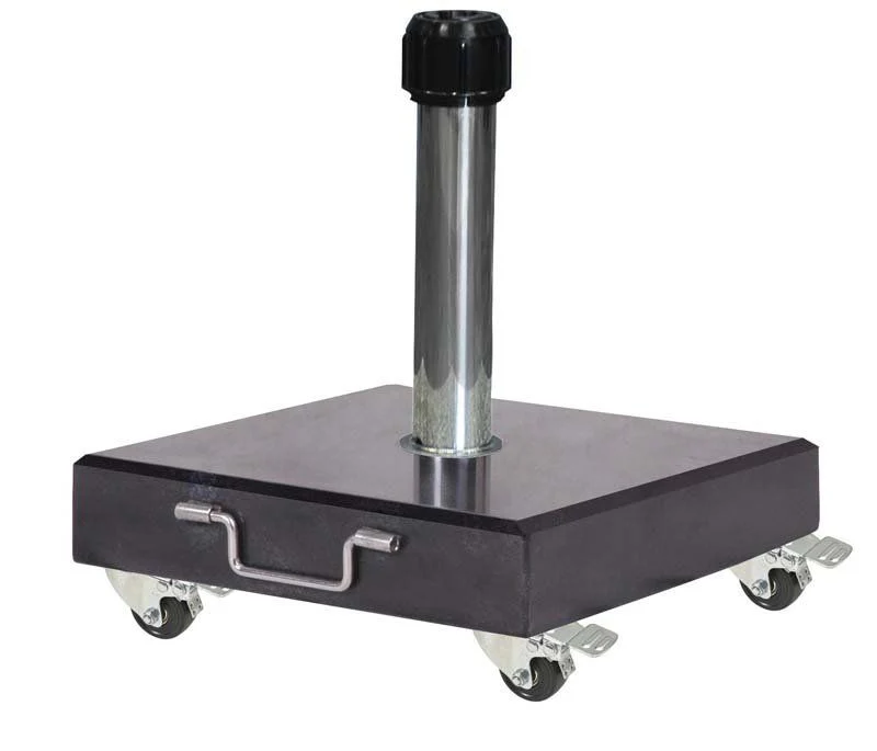 Platinum parasolvoet Rome 40kg zwenkwielen – zwart
