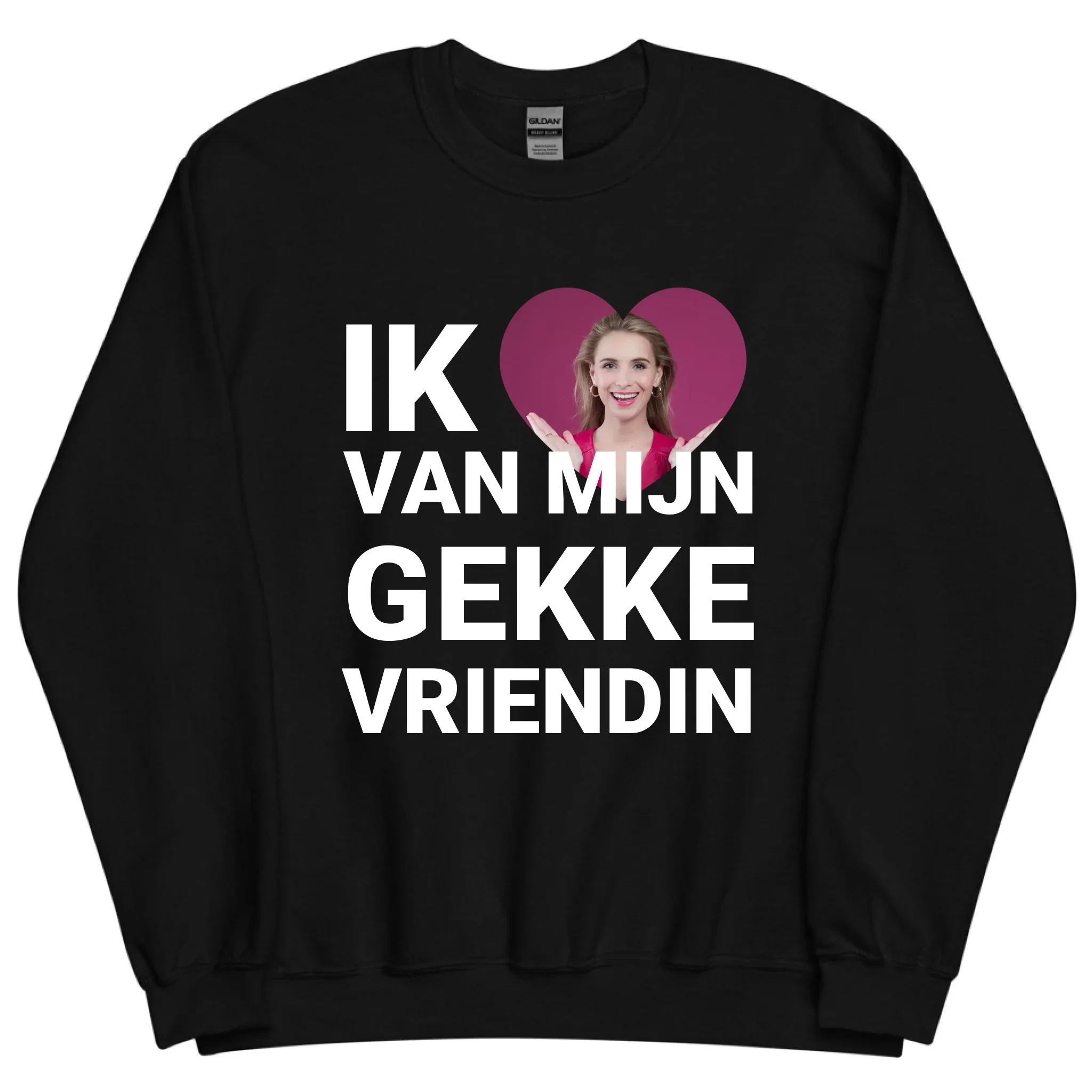 Gepersonaliseerde sweater – Ik hou van mijn gekke vriendin
