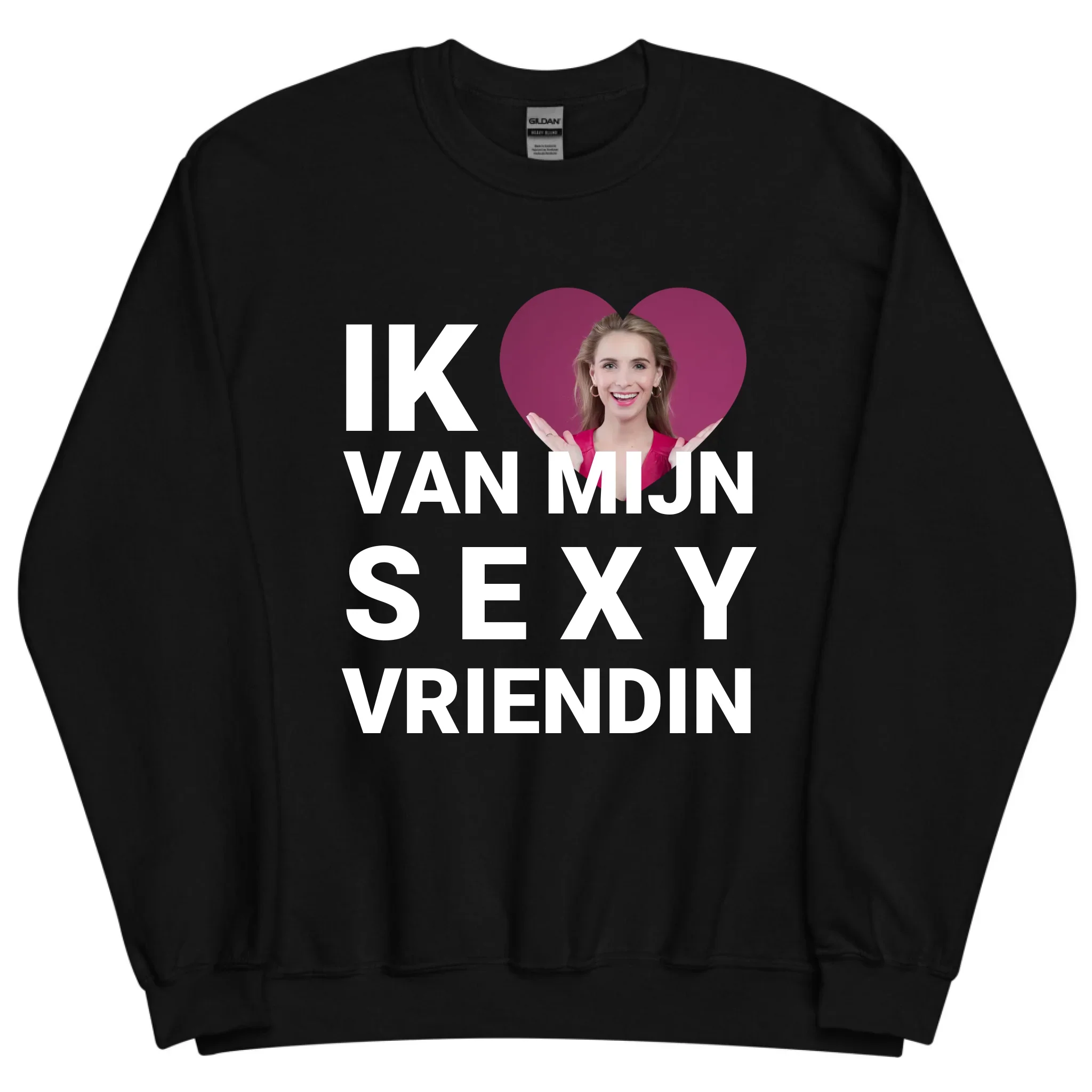 Gepersonaliseerde sweater – Ik hou van mijn sexy vriendin