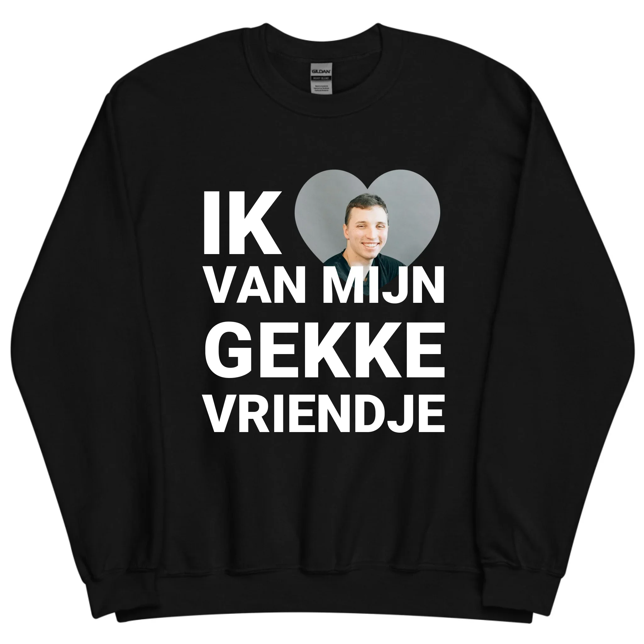 Gepersonaliseerde sweater – Ik hou van mijn gekke vriendje