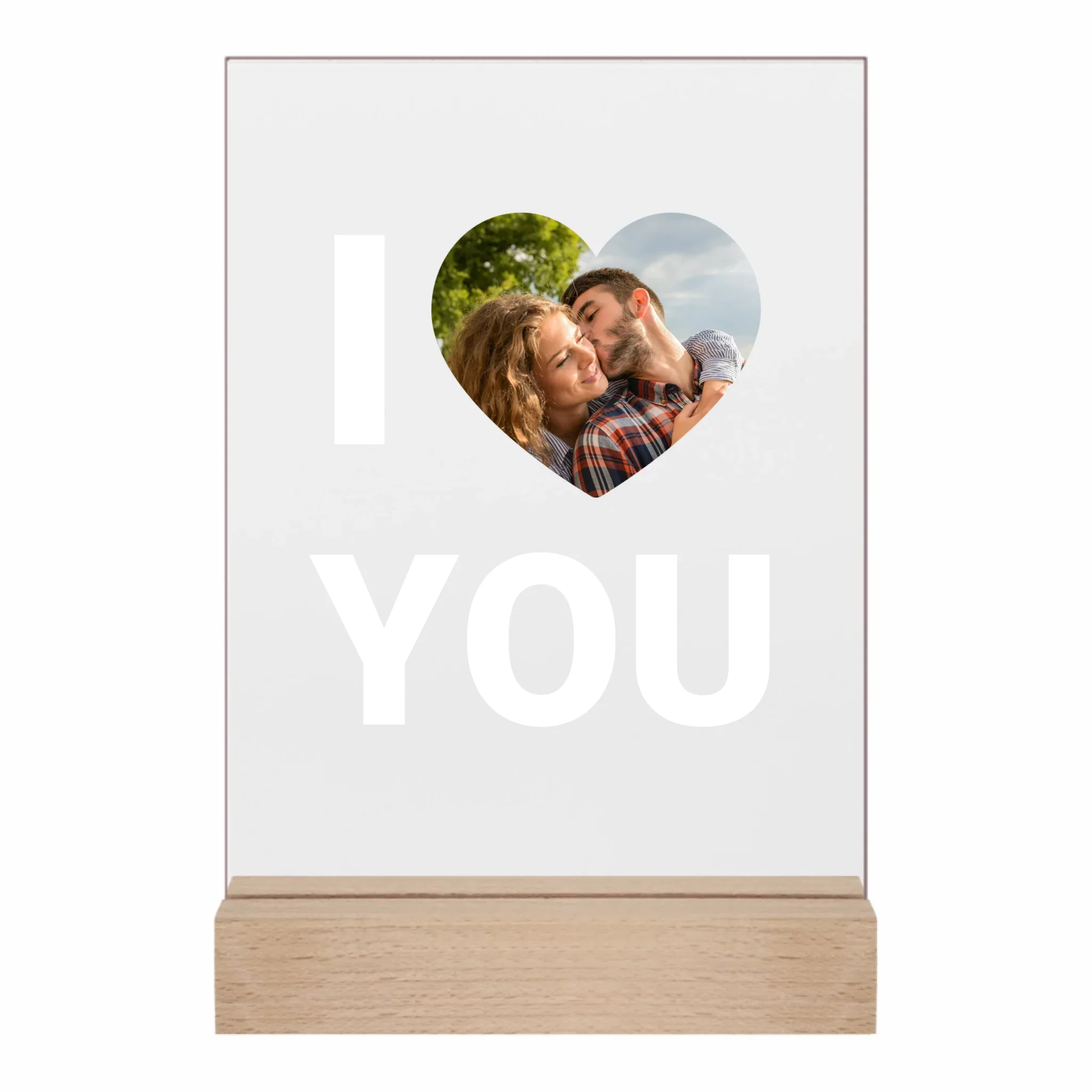 Gepersonaliseerd foto acrylglas – I love you