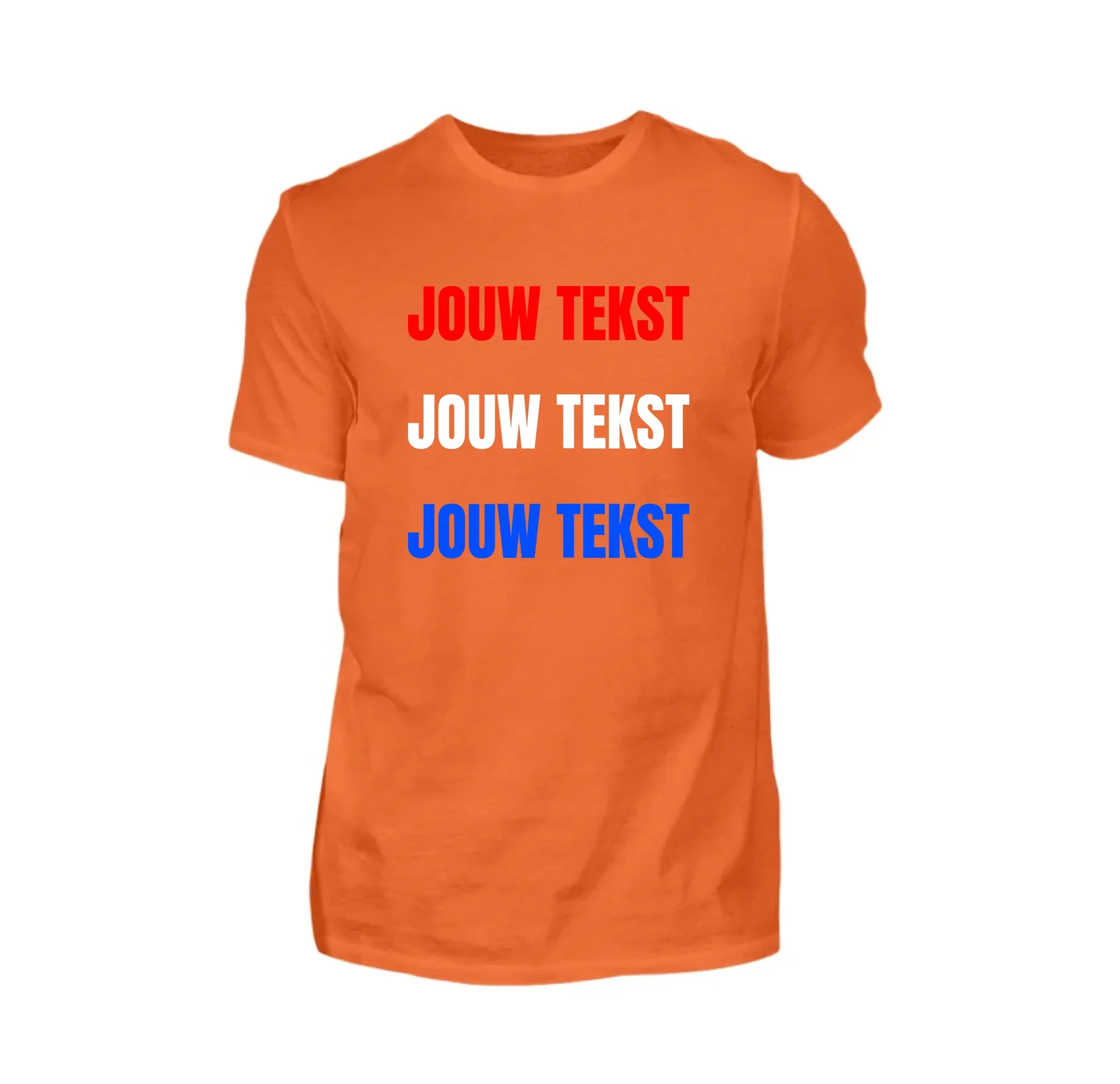 Gepersonaliseerd Koningsdag T-shirt Oranje – Jouw eigen tekst