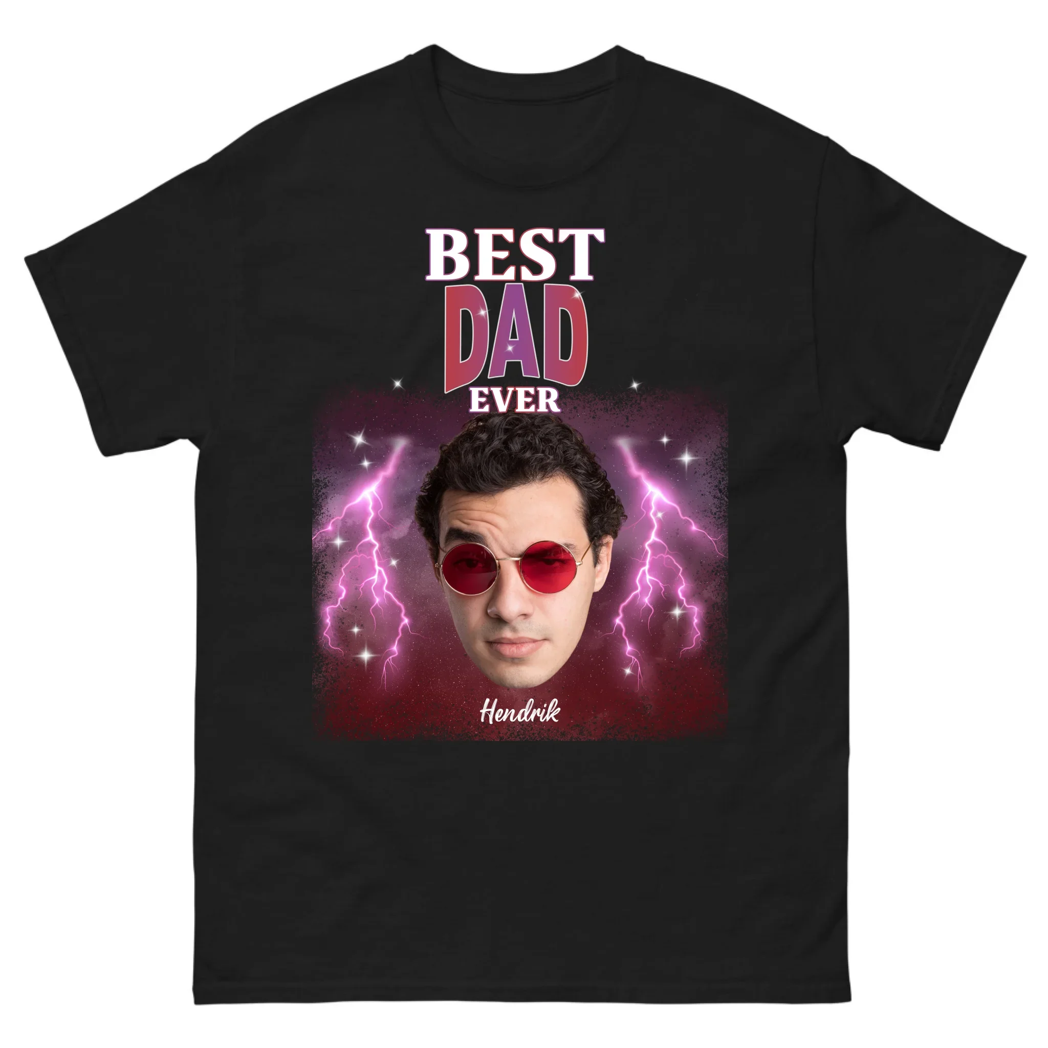 Gepersonaliseerd retro T-shirt – Best Dad Ever