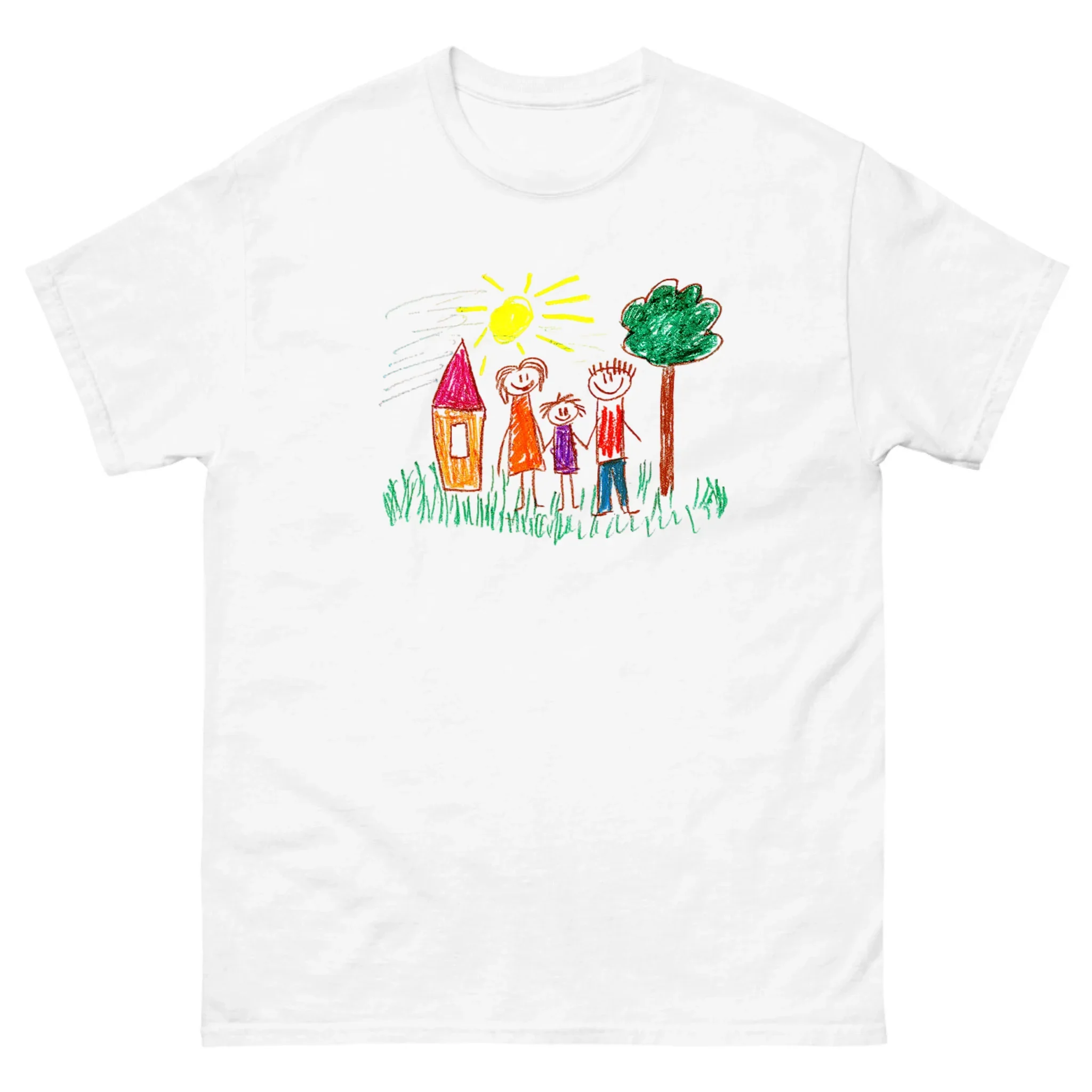 Gepersonaliseerd T-shirt met zelfgemaakte tekening Gepersonaliseerd T-shirt met zelfgemaakte tekening