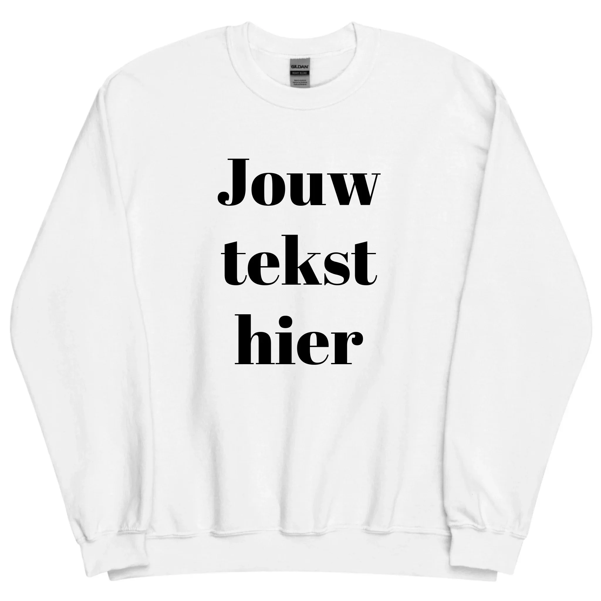 Gepersonaliseerde sweater met eigen tekst Gepersonaliseerde sweater met eigen tekst