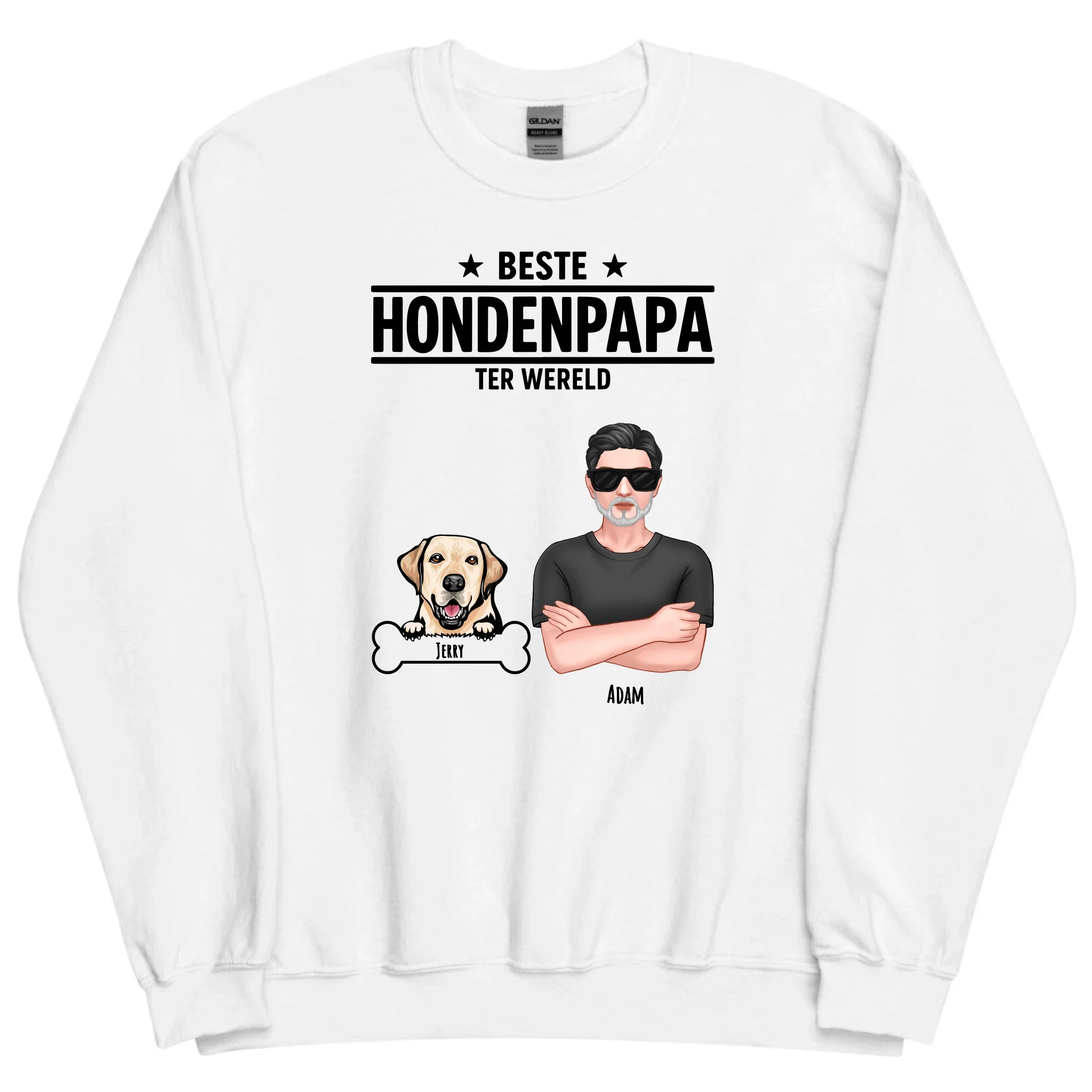 Gepersonaliseerde sweater – Beste hondenpapa ter wereld