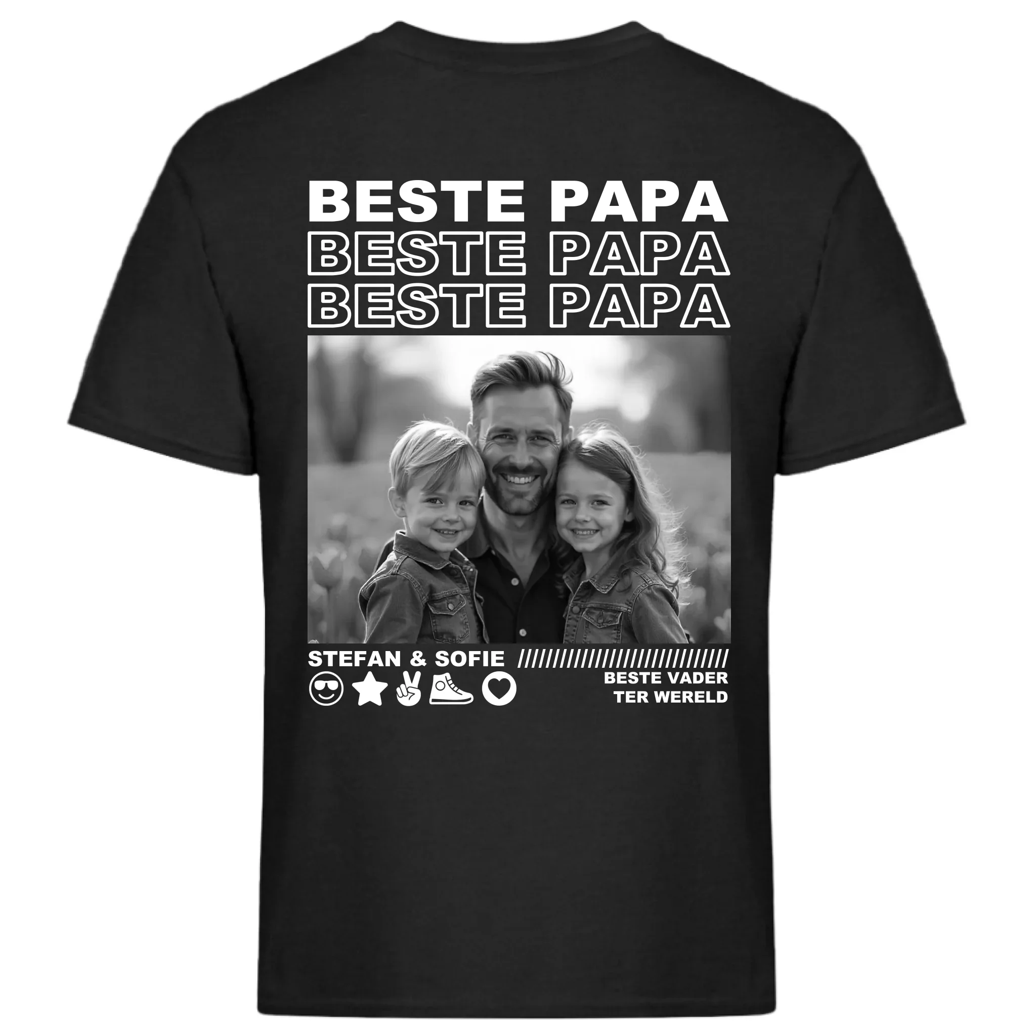 Gepersonaliseerd foto T-shirt – Beste papa