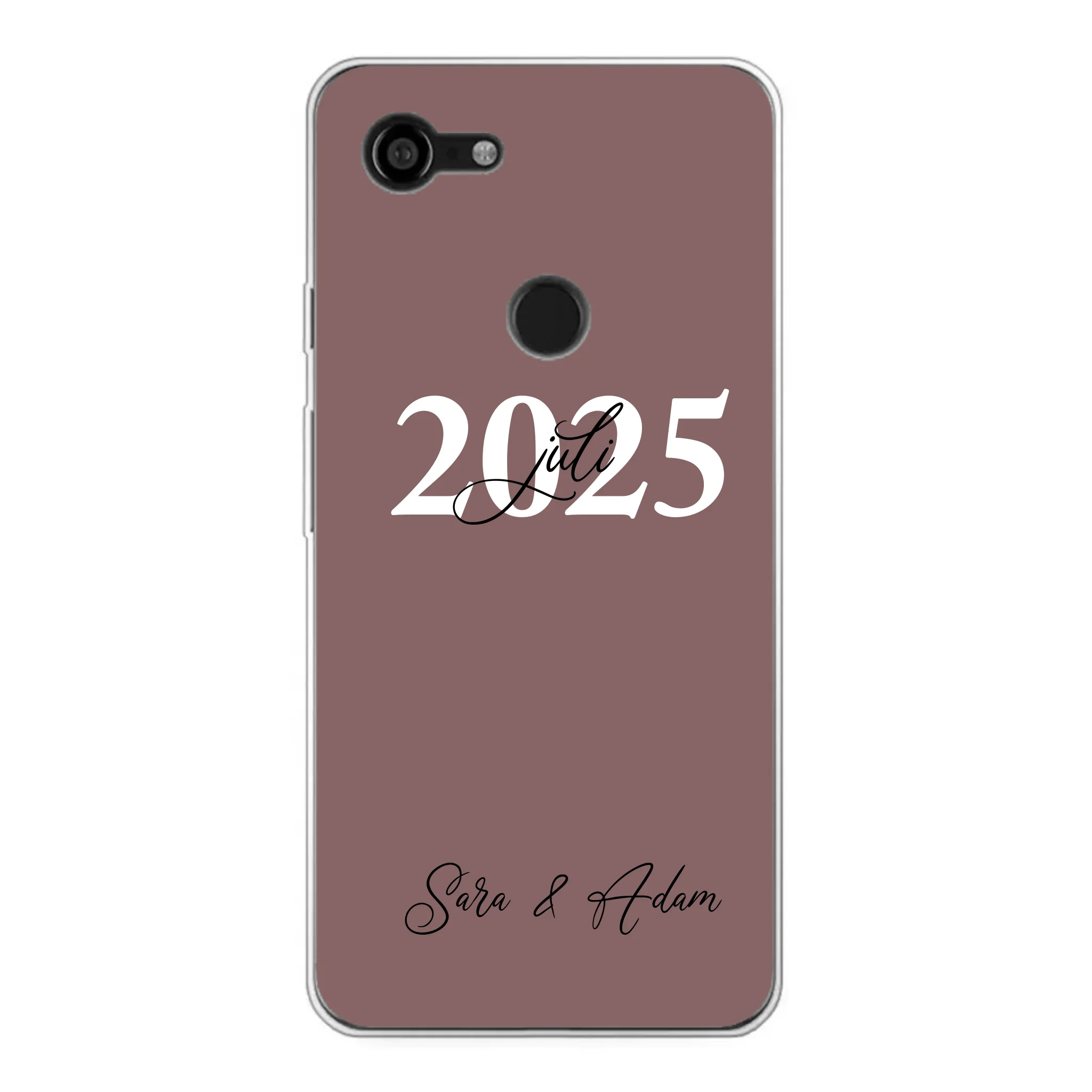 Gepersonaliseerd Google Pixel telefoonhoesje – Datum