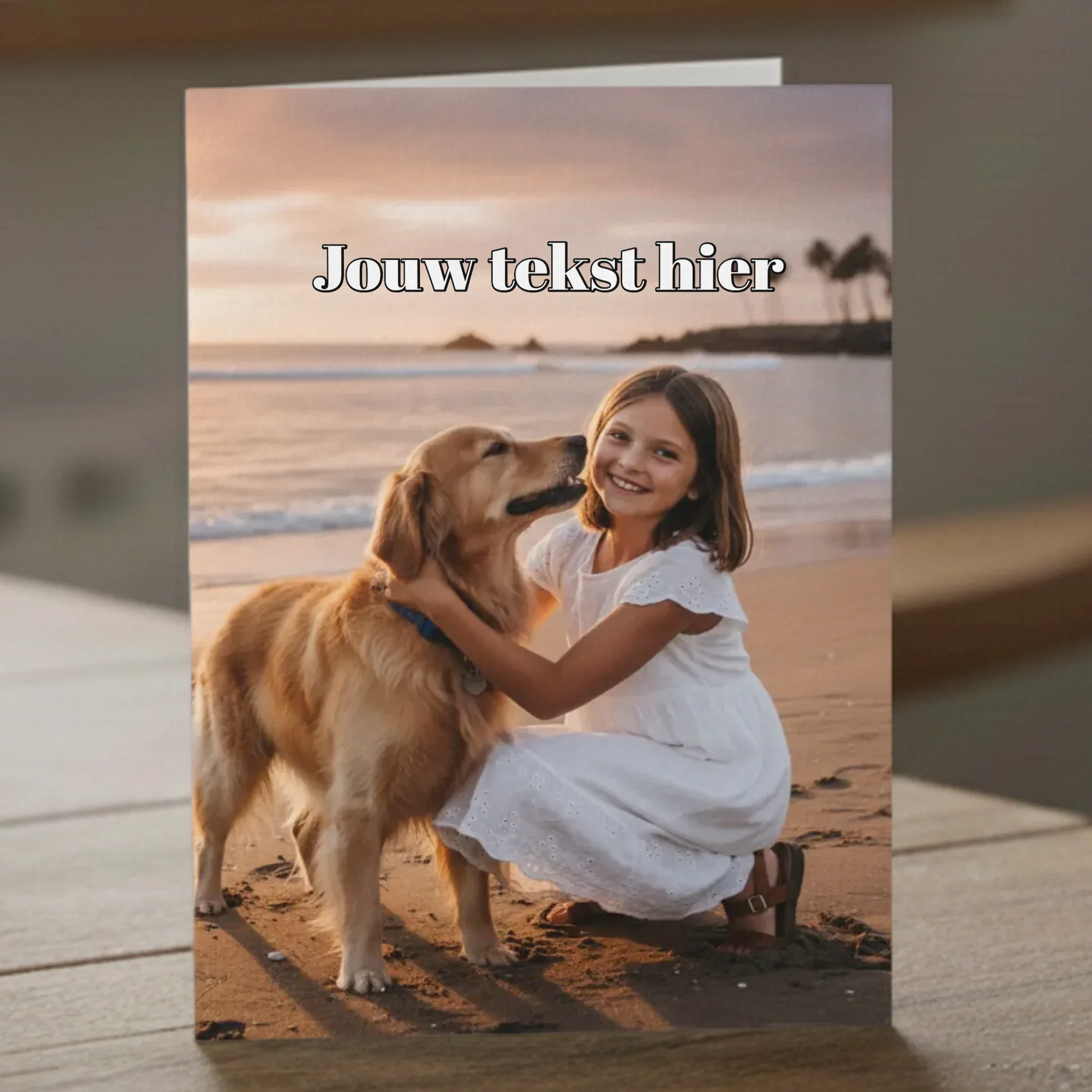 8 stuks gepersonaliseerde wenskaarten met eigen foto en tekst