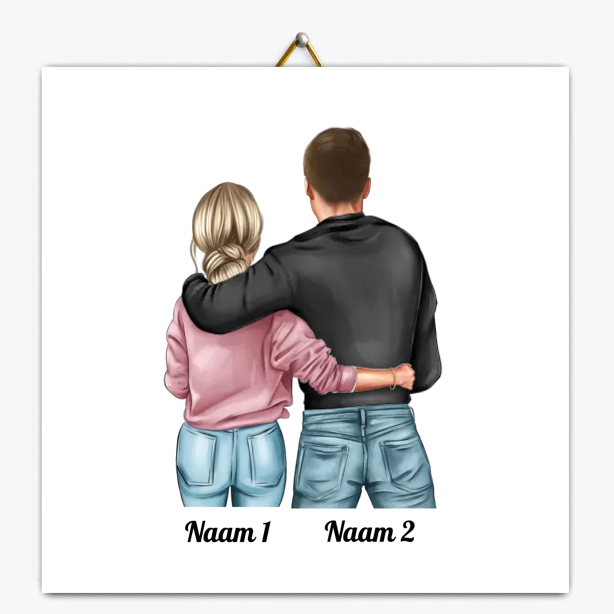 Gepersonaliseerd tegeltje – Koppeltje met namen Gepersonaliseerd tegeltje – Koppeltje met namen