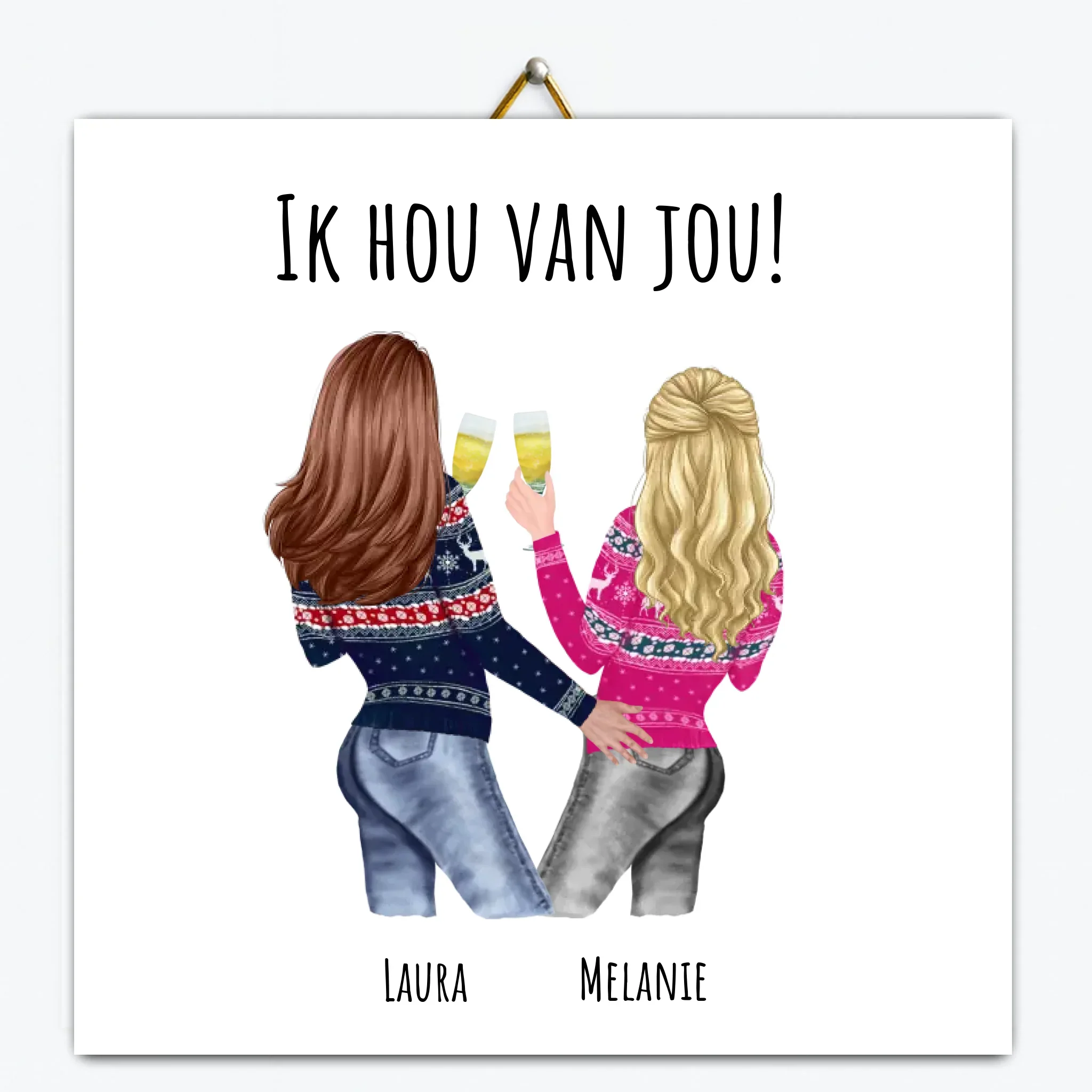 Gepersonaliseerd tegeltje – Vriendinnen Gepersonaliseerd tegeltje – Vriendinnen