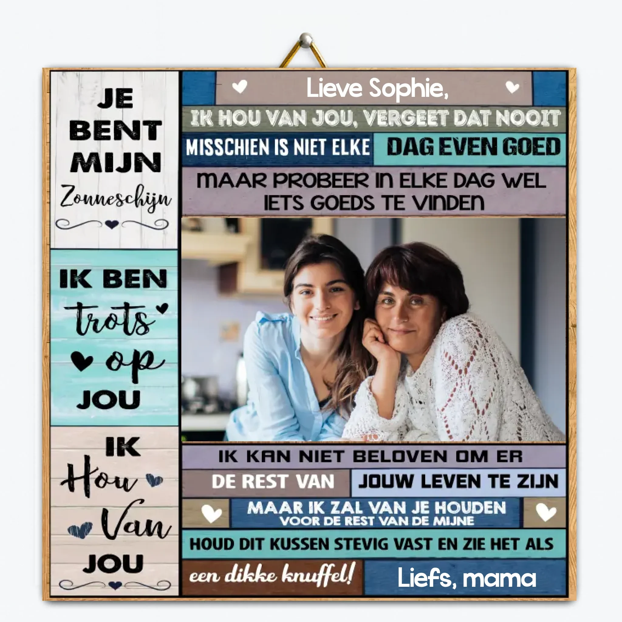 Gepersonaliseerd tegeltje – Van moeder aan dochter of zoon Gepersonaliseerd tegeltje – Van moeder aan dochter of zoon