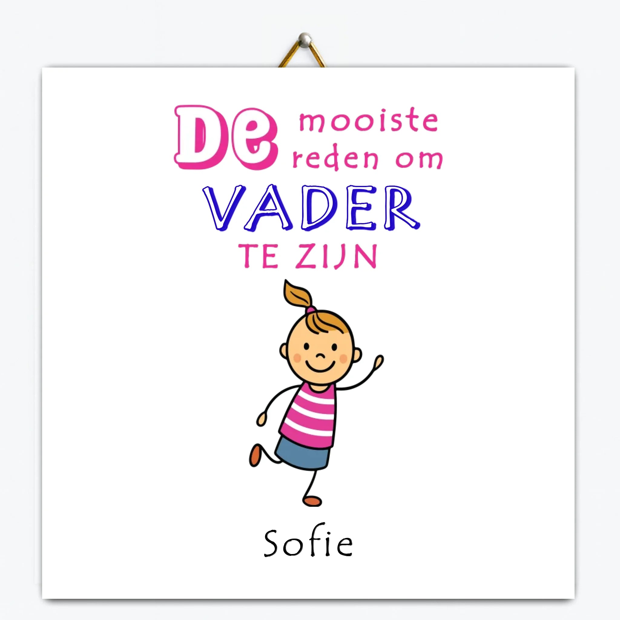 Gepersonaliseerd tegeltje – De mooiste reden om vader te zijn Gepersonaliseerd tegeltje – De mooiste reden om vader te zijn