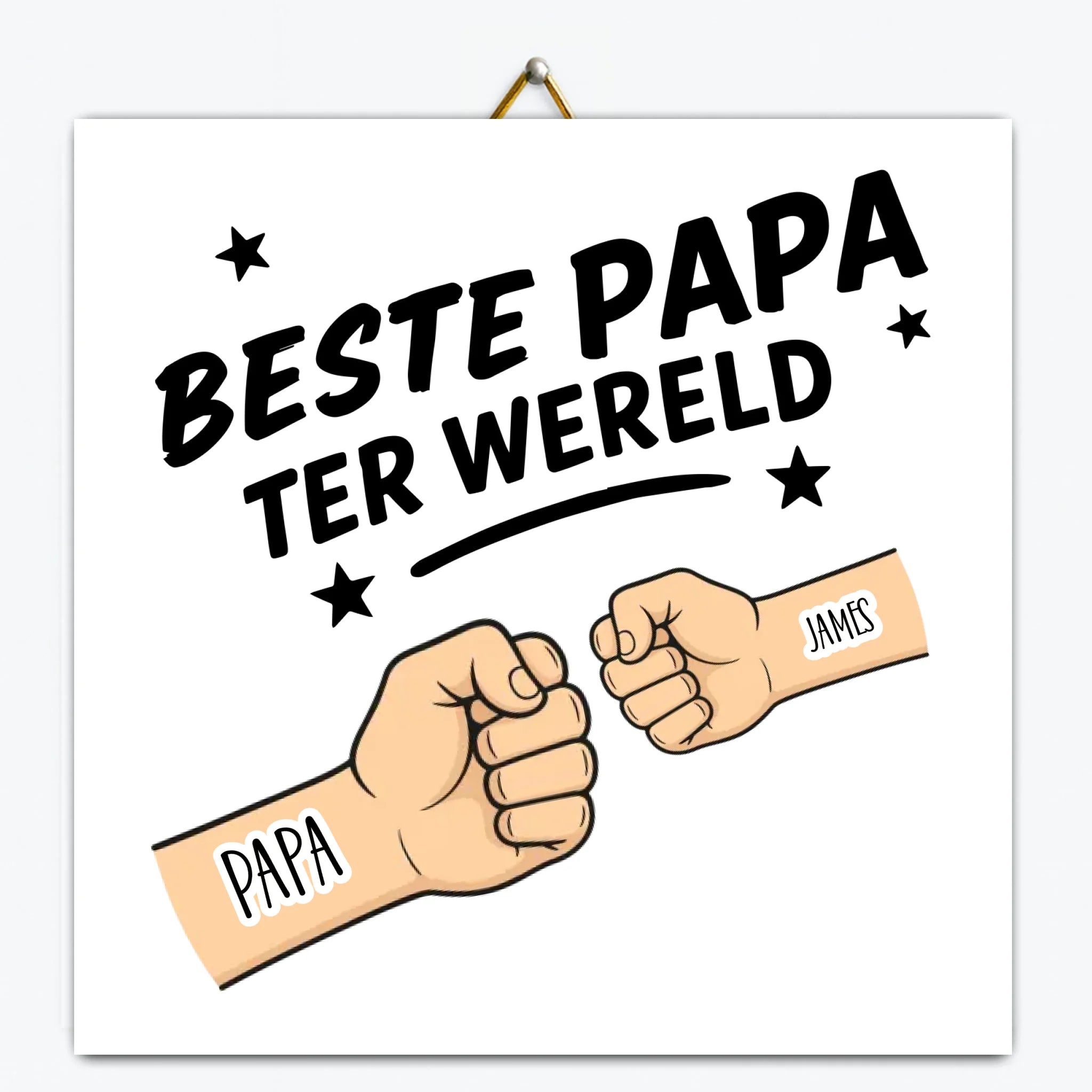 Gepersonaliseerd tegeltje – Beste papa ter wereld